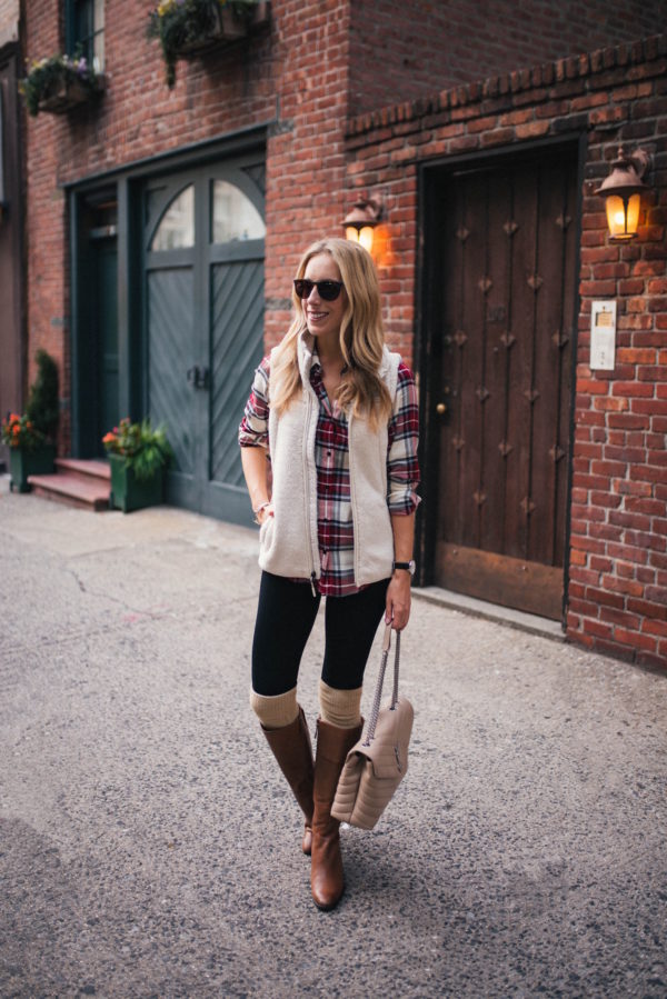 The North Face Campshire Vest & Classic Plaid Shirt - Katie's Bliss