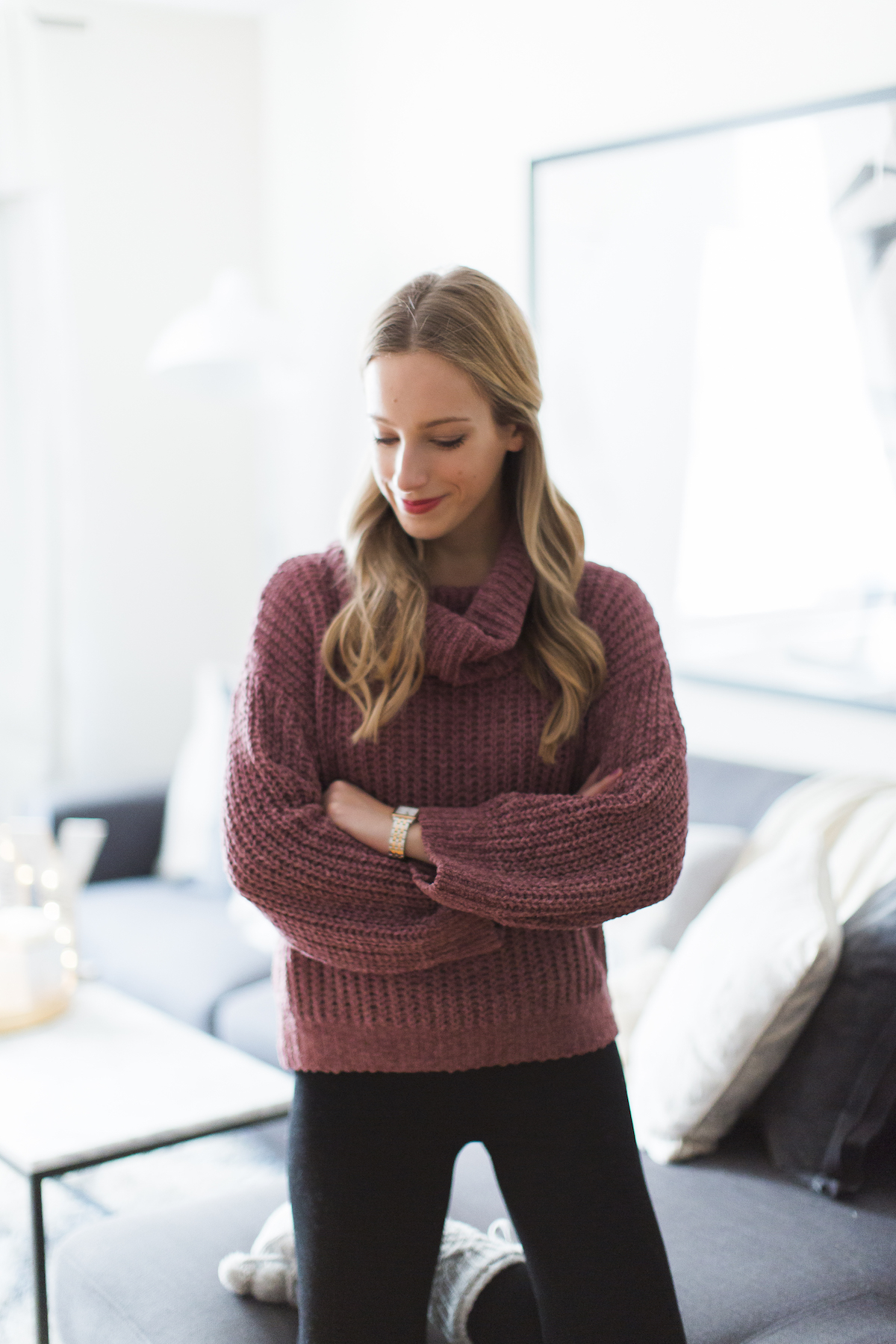 Express Chenille Cowl Neck Sweater