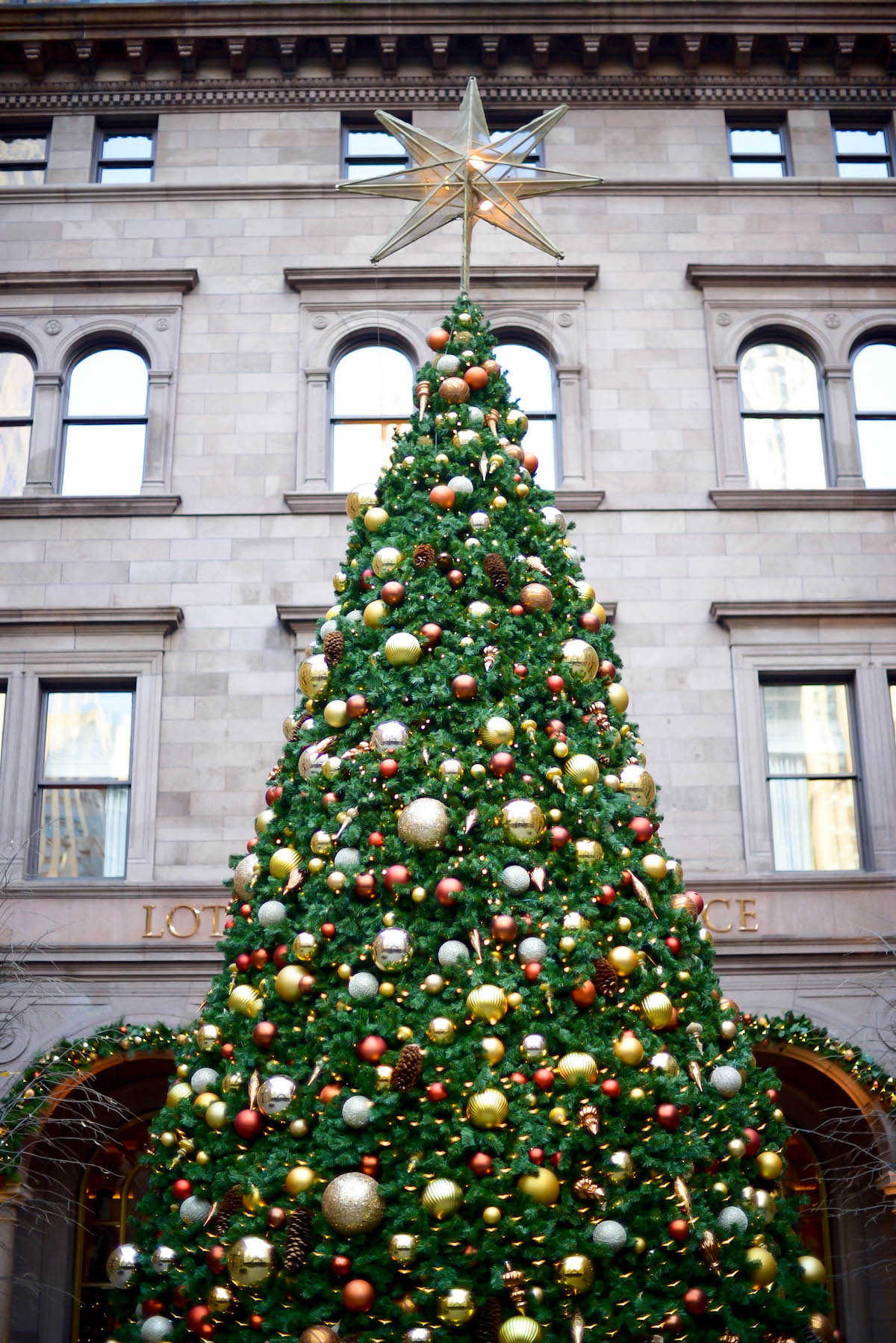 Lotte New York Palace Hotel Christmas Tree | New York City Holiday Guide