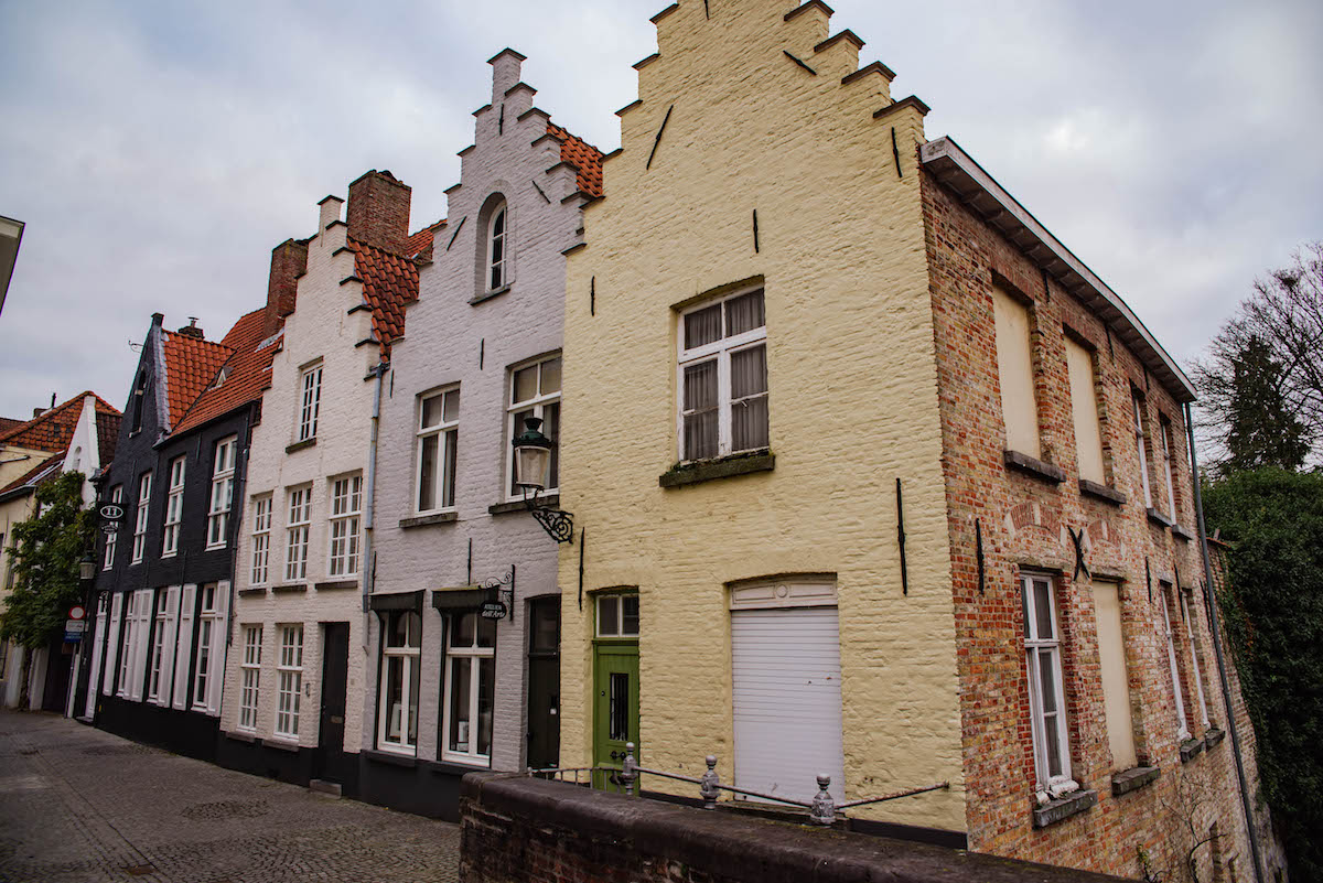 Bruges Belgium Canal Houses