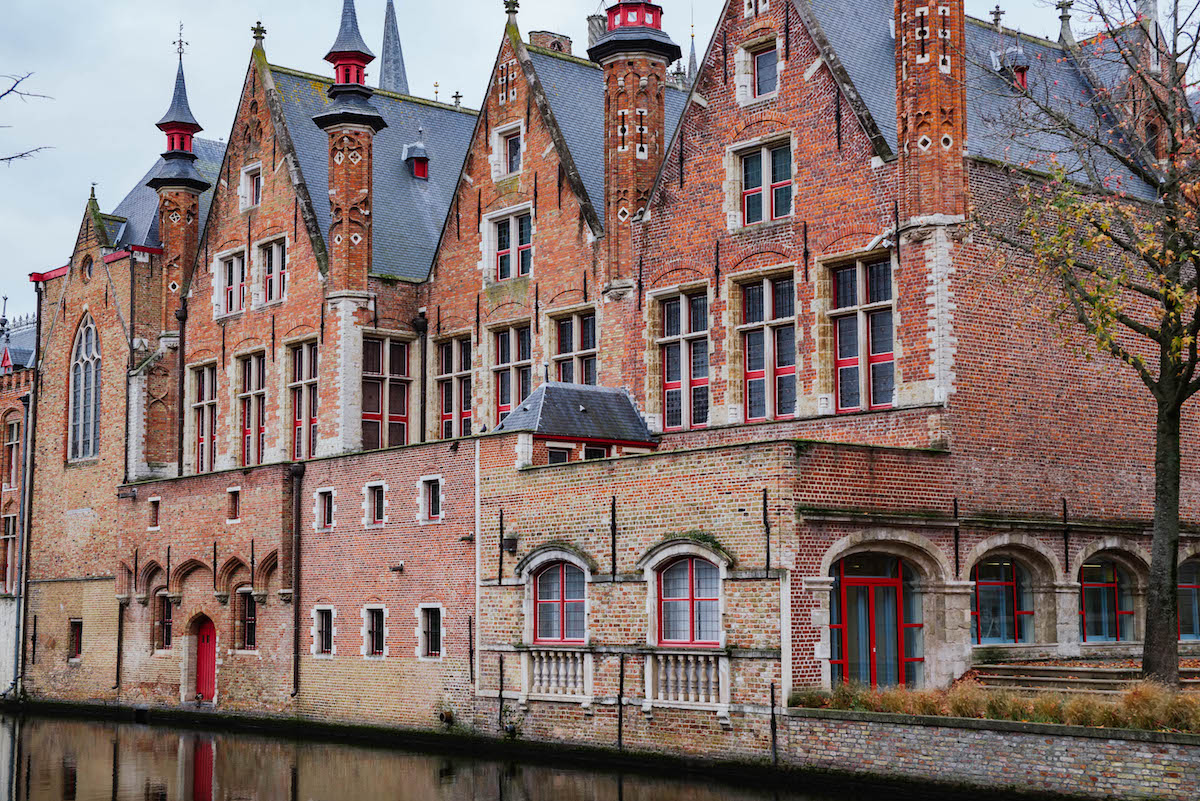 Bruges Belgium Canal Houses