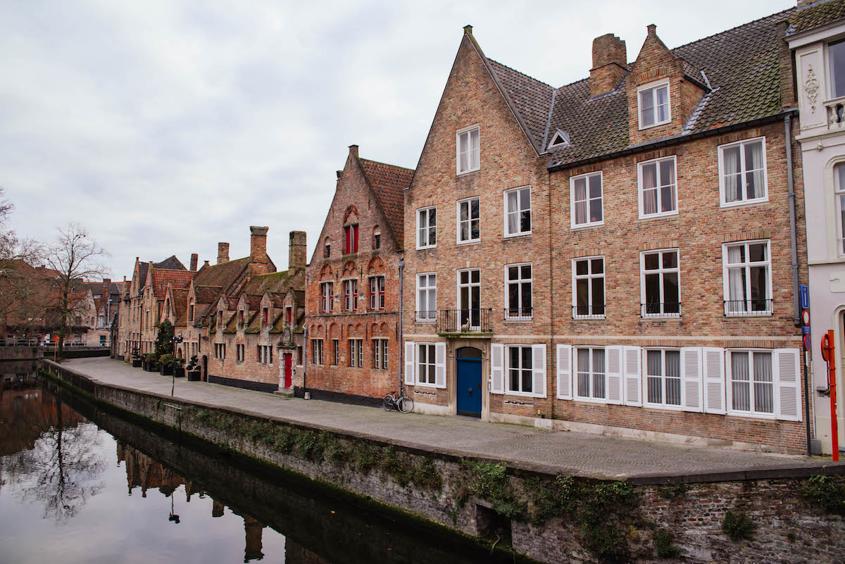 Bruges Belgium Canal Houses