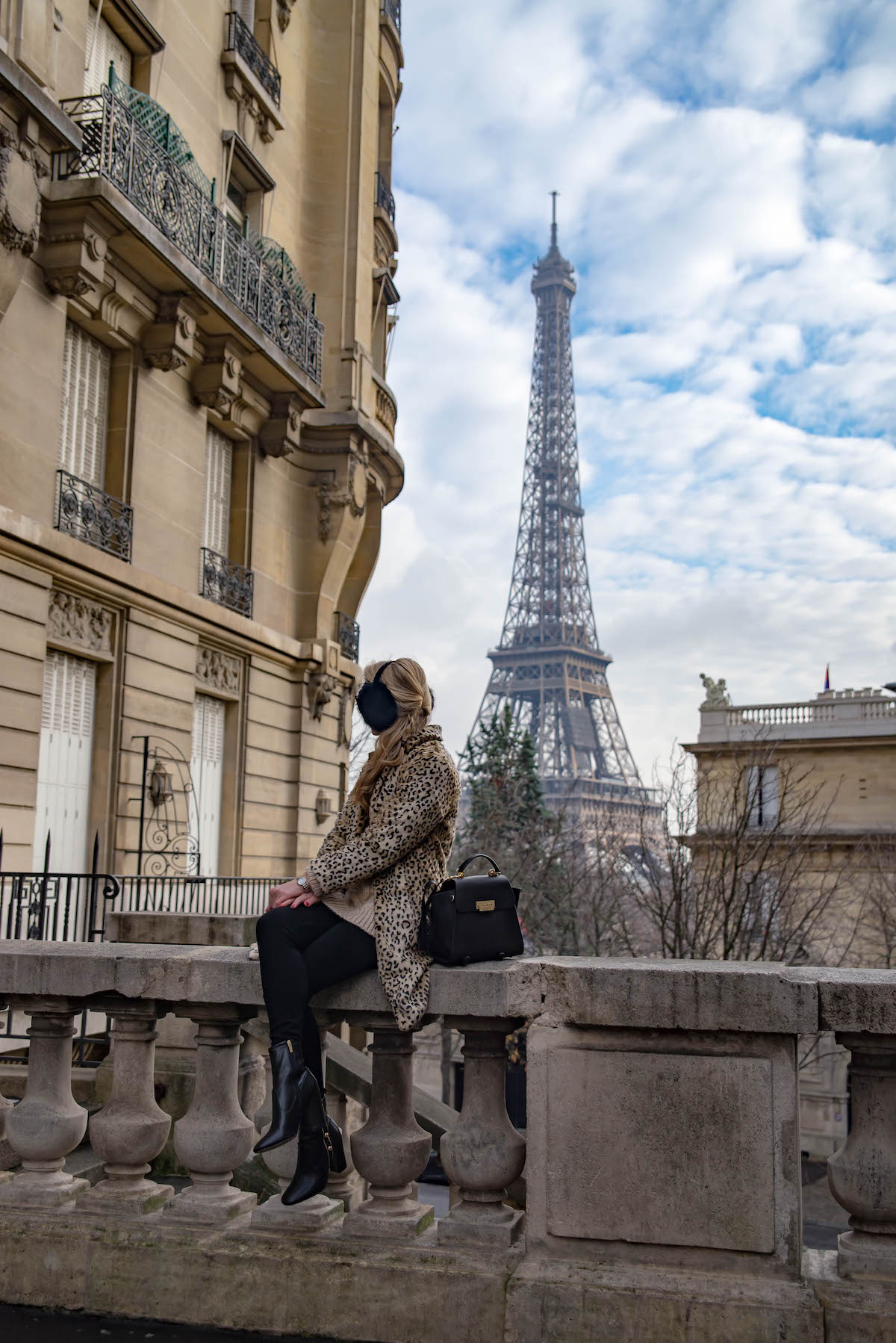 Eiffel Tower View From rue Benjamin Franklin Paris