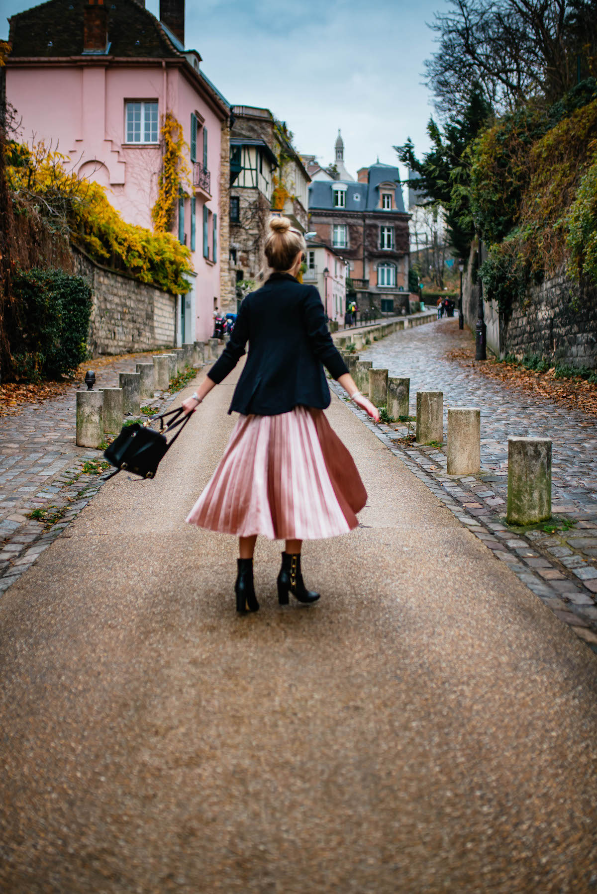 Pleated Metallic Skirt Montmartre Paris