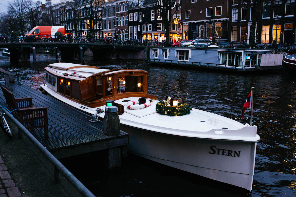 Visite en bateau privé sur le canal d'Amsterdam