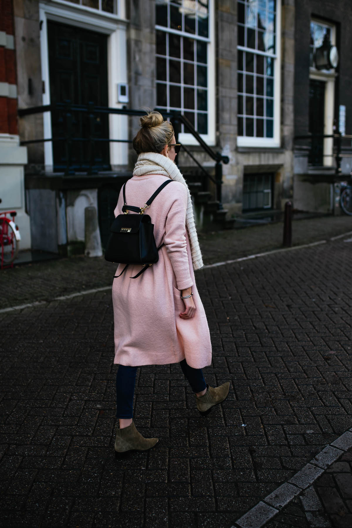 Manteau Cardigan Rose