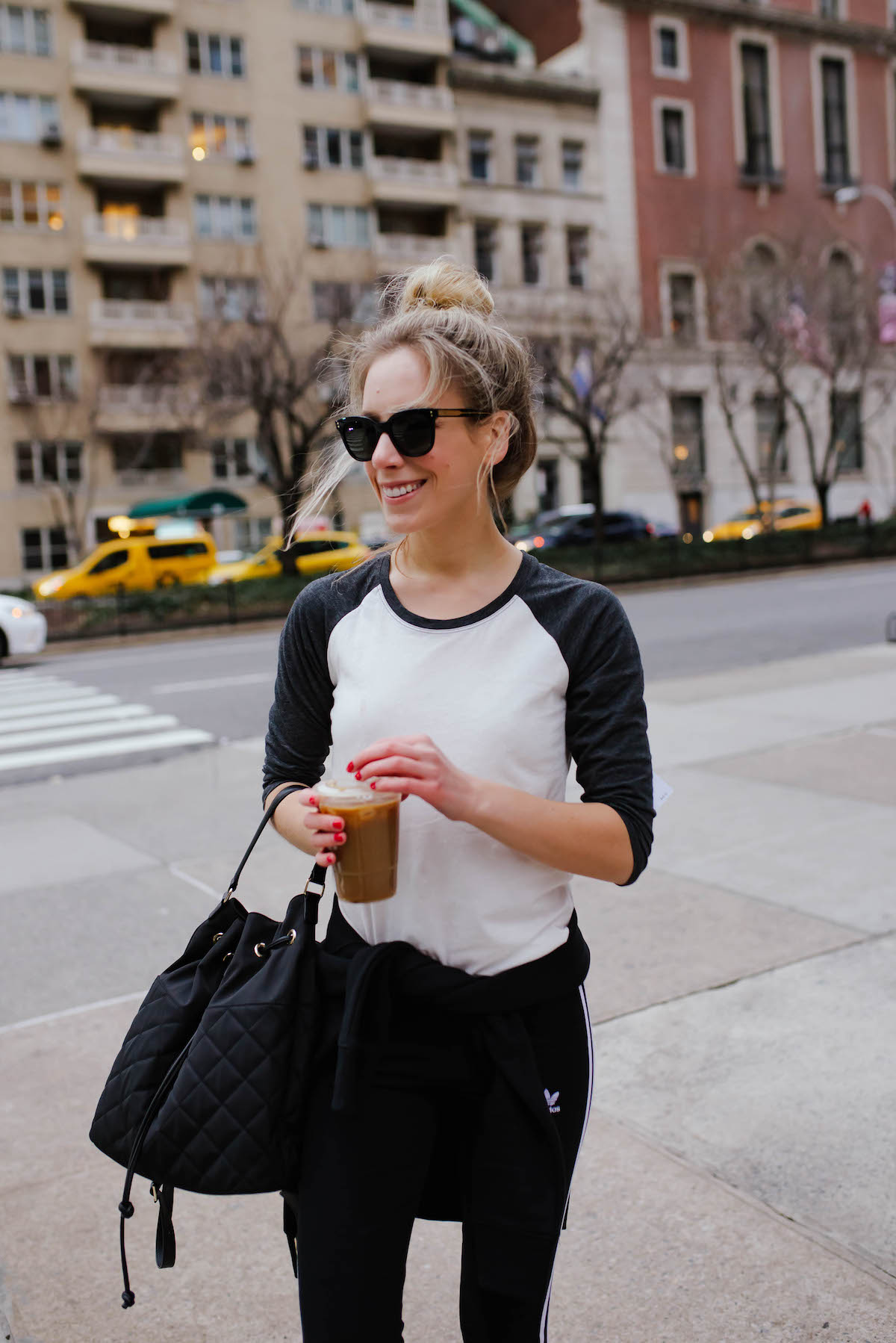 adidas striped leggings outfit