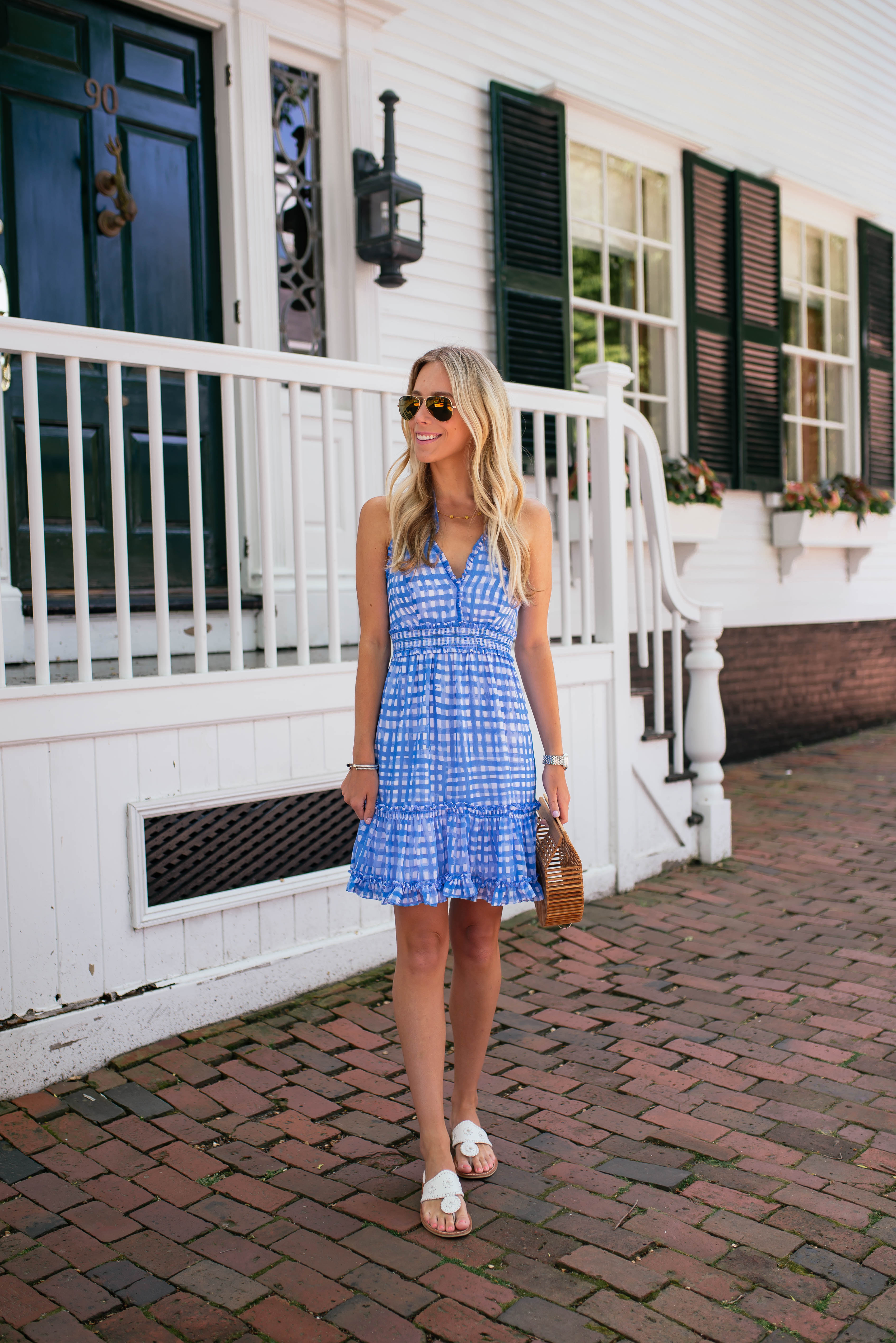 lilly pulitzer blue and white striped dress