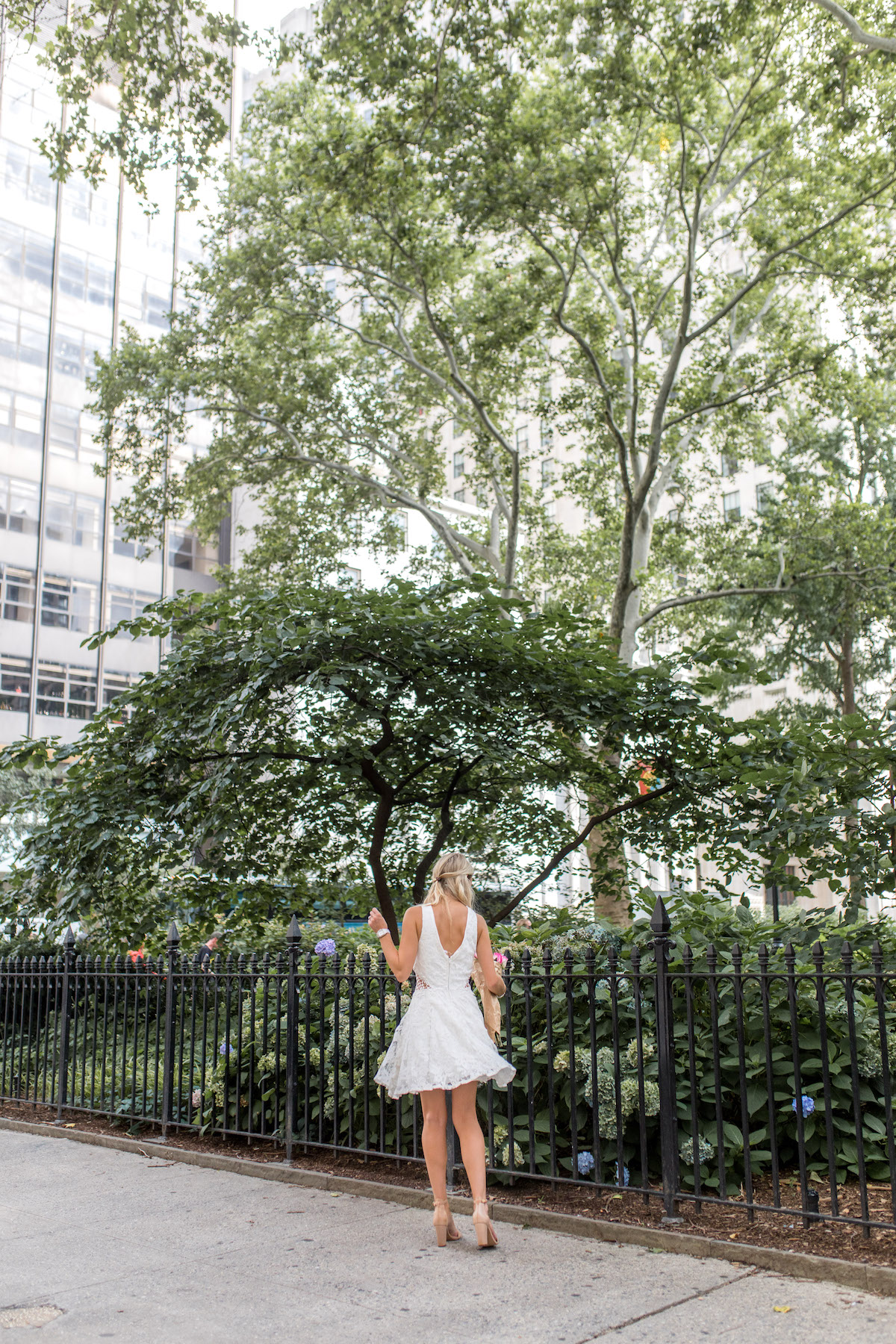 David's Bridal Lace Fit-and-Flare Dress