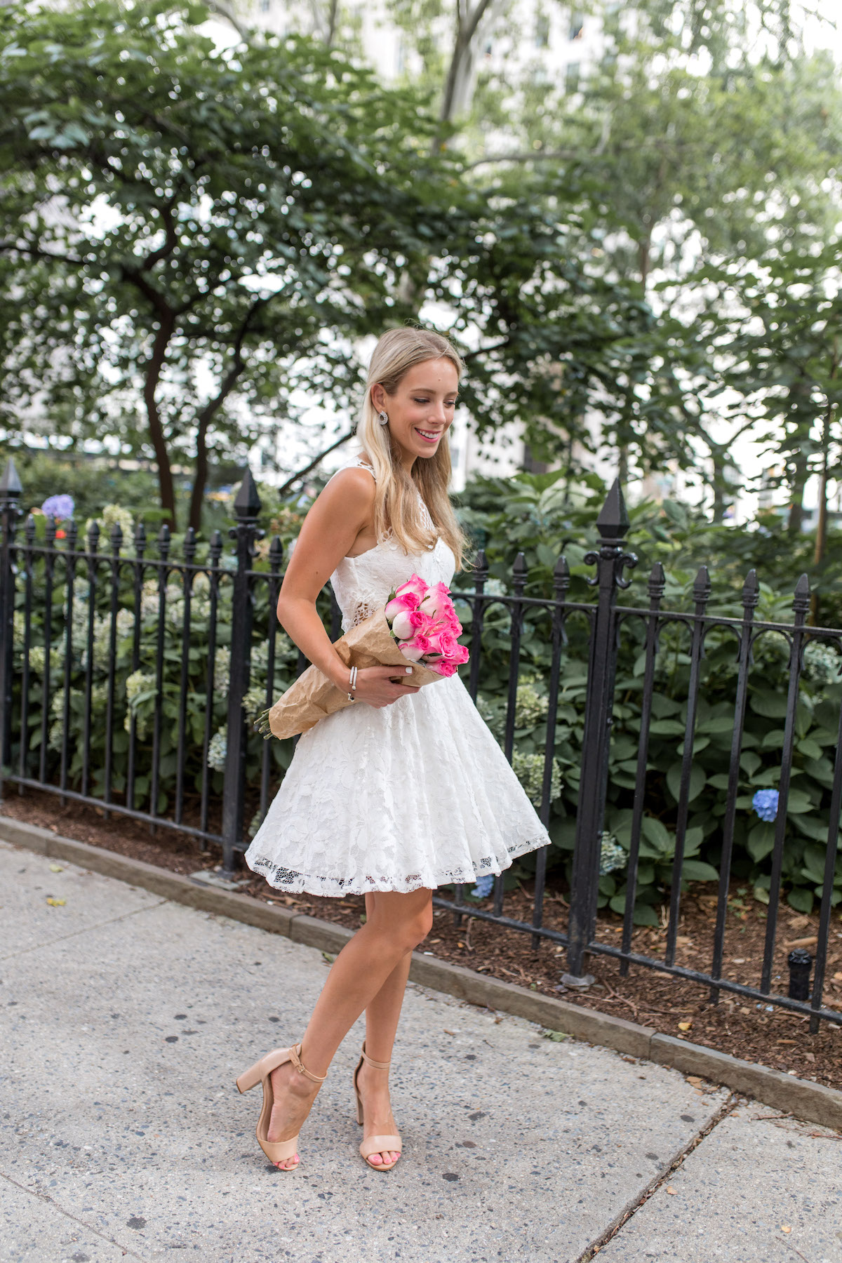 David's Bridal Lace Fit-and-Flare Dress