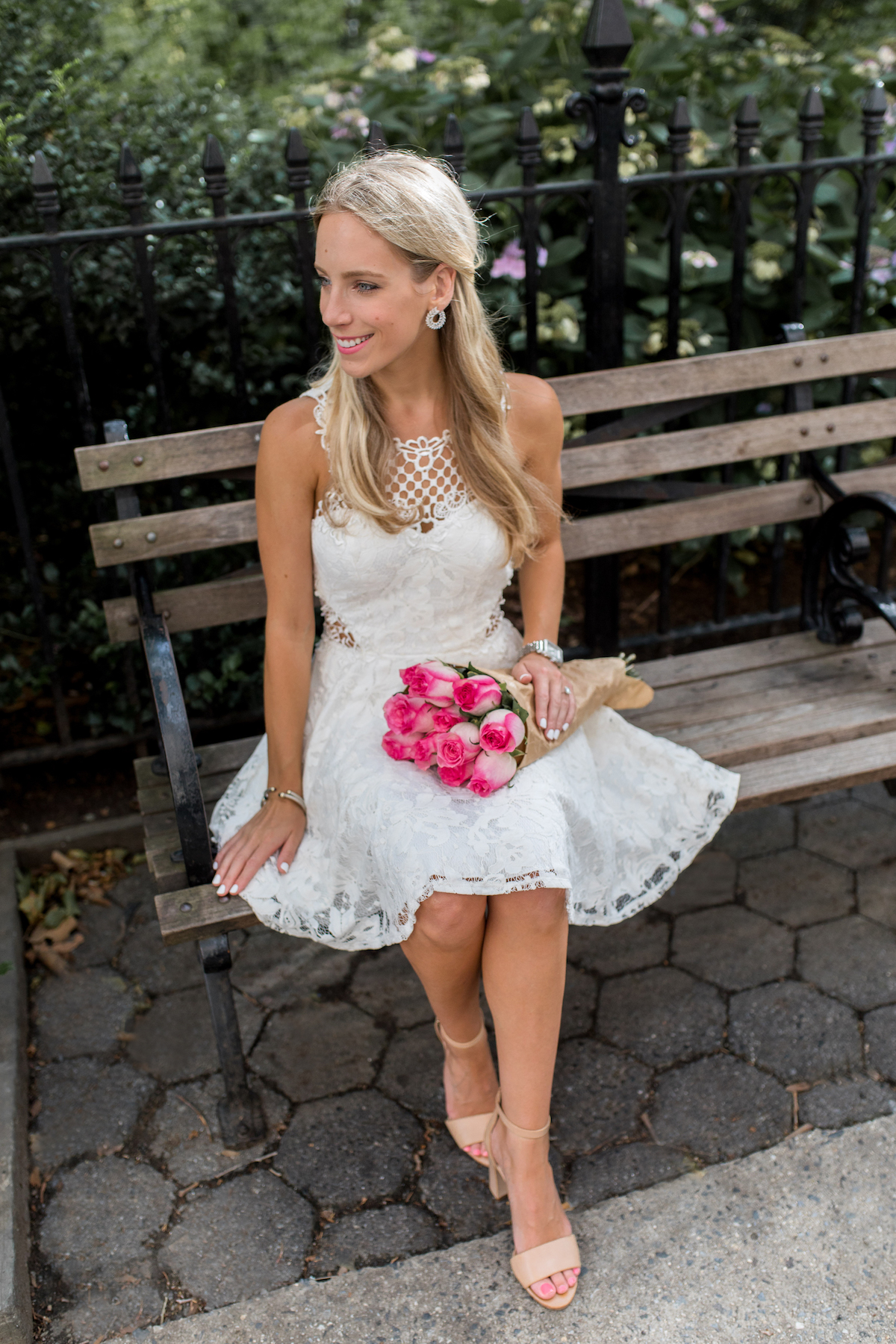 David's Bridal Lace Fit-and-Flare Dress