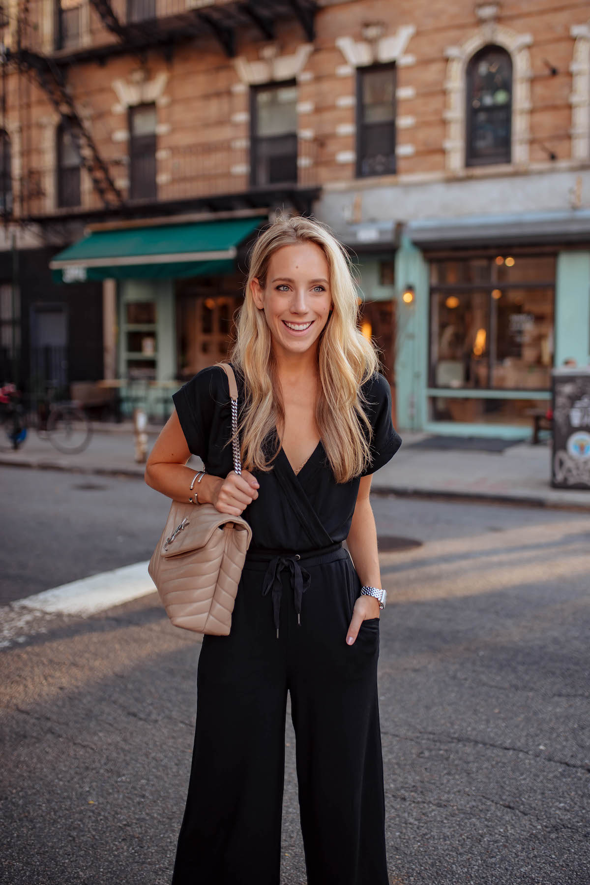 How to Style Cropped Wide Leg Jumpsuit