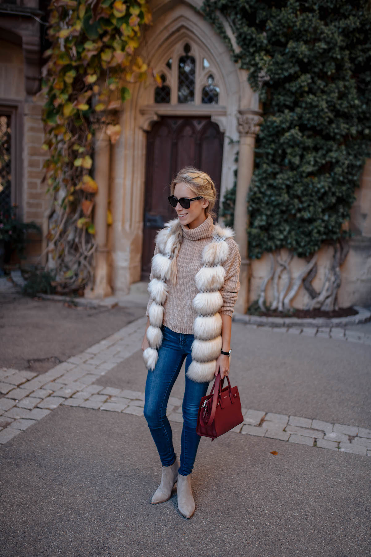 Anthropologie Faux Fur Vest