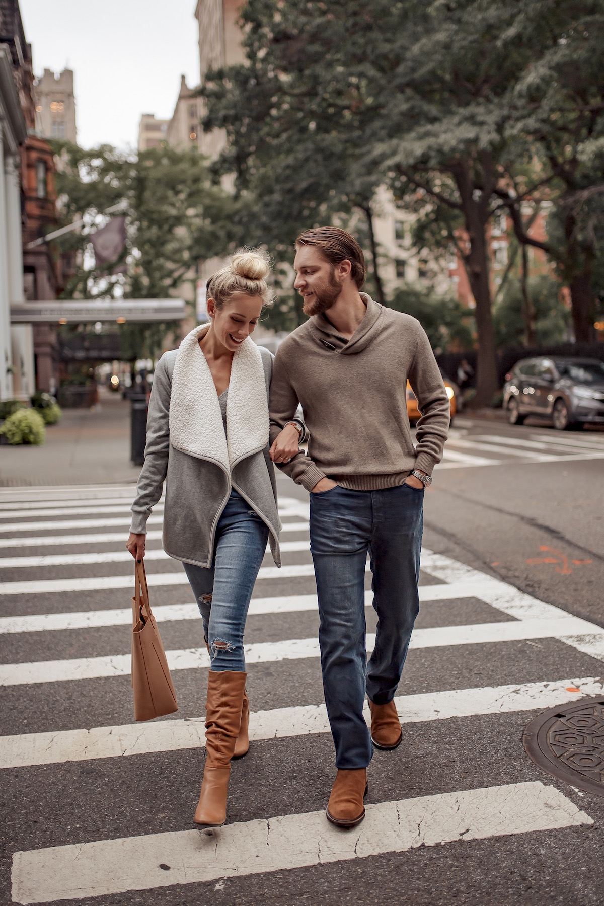 Couples Fall Style Wearing ECCO Boots 