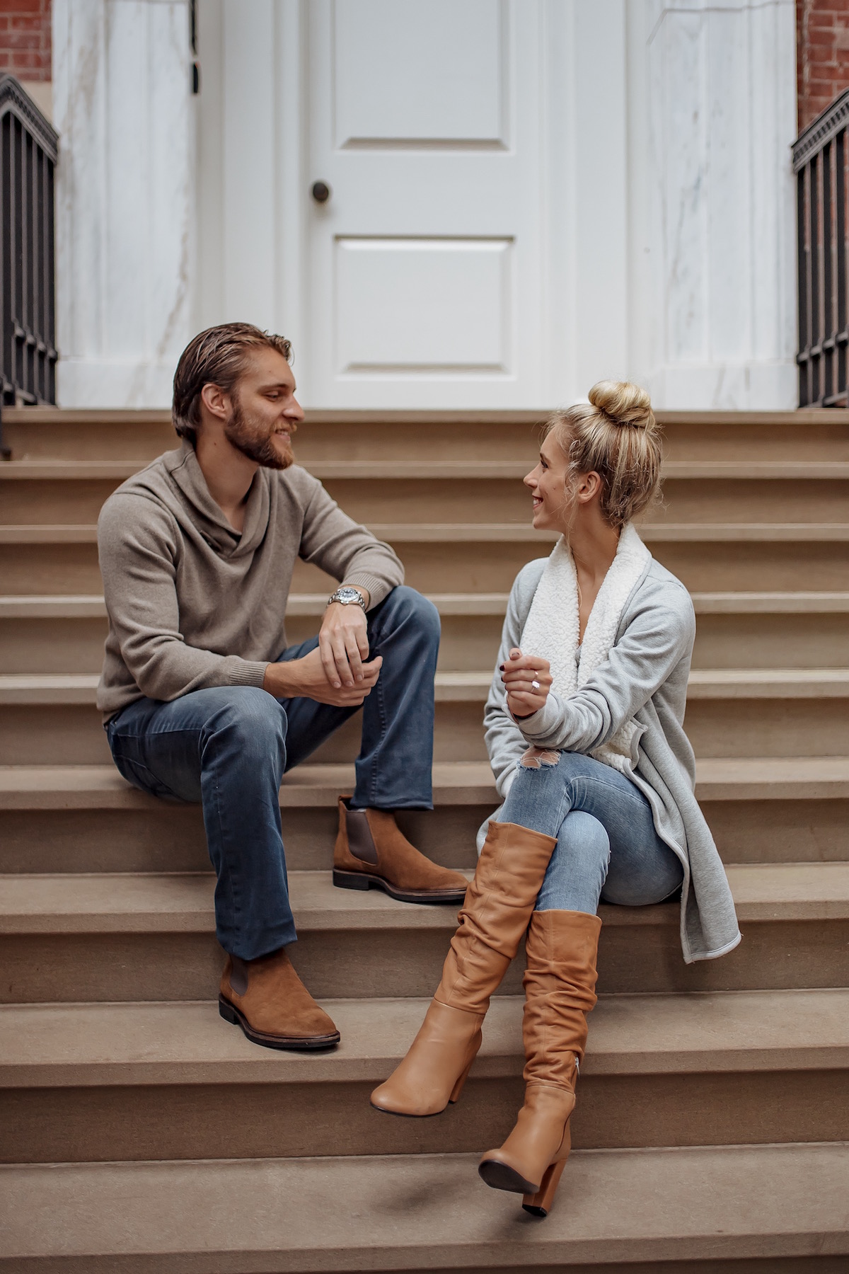 Couples Fall Style Wearing ECCO Boots 