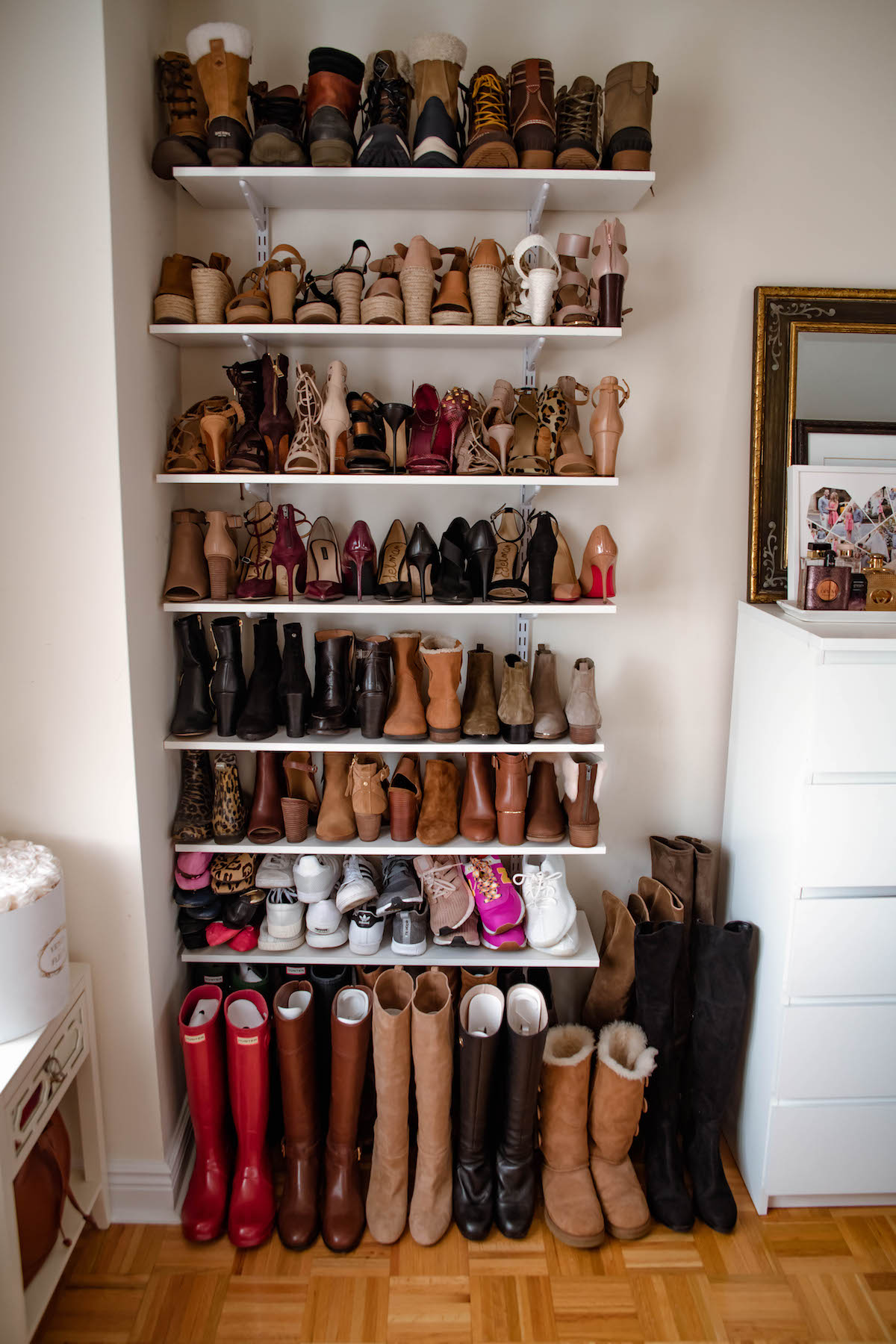 How To Hang Shoe Shelves + A Hat Wall - Katie's Bliss