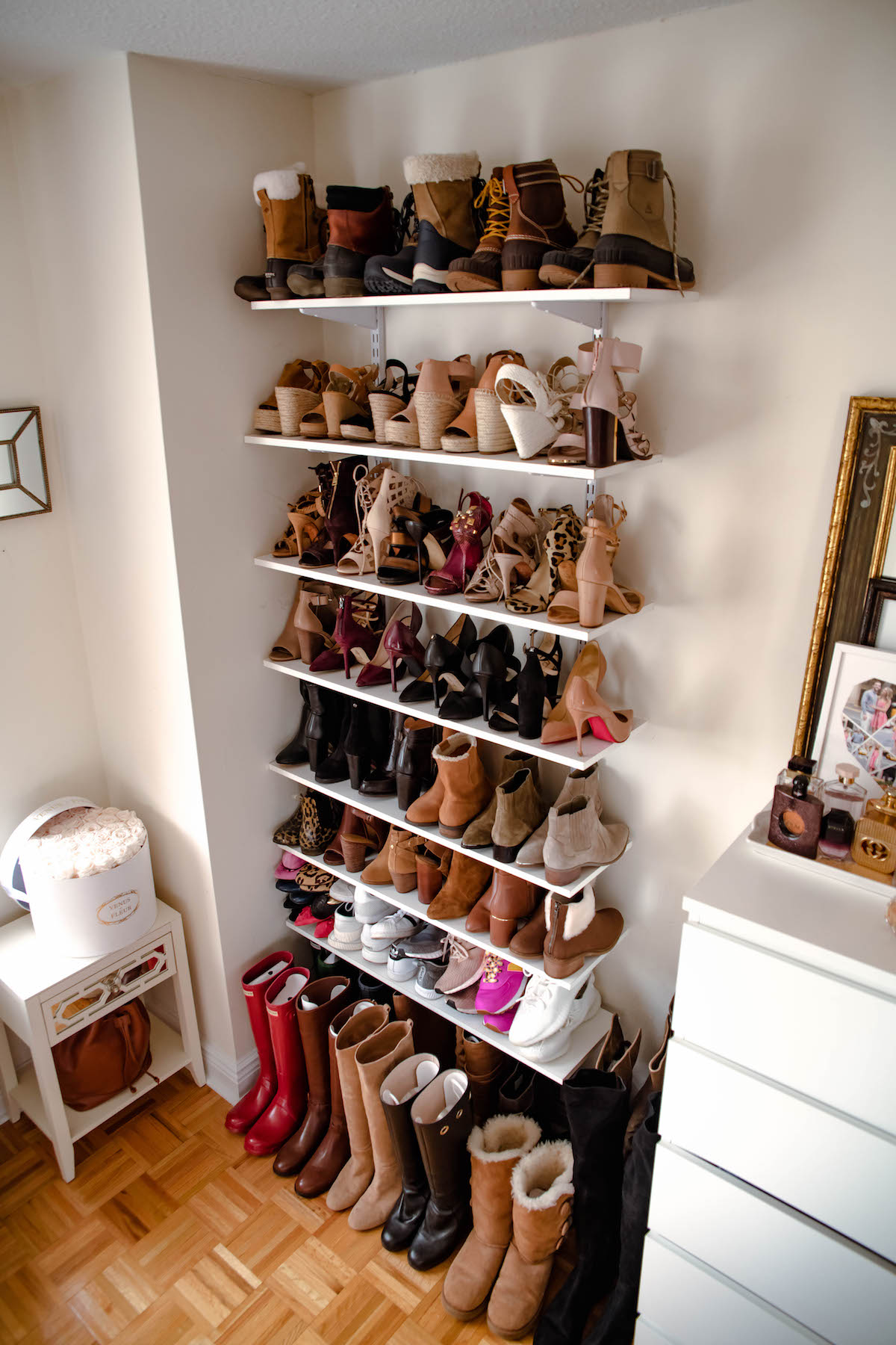 How To Hang Shoe Shelves + A Hat Wall - Katie's Bliss