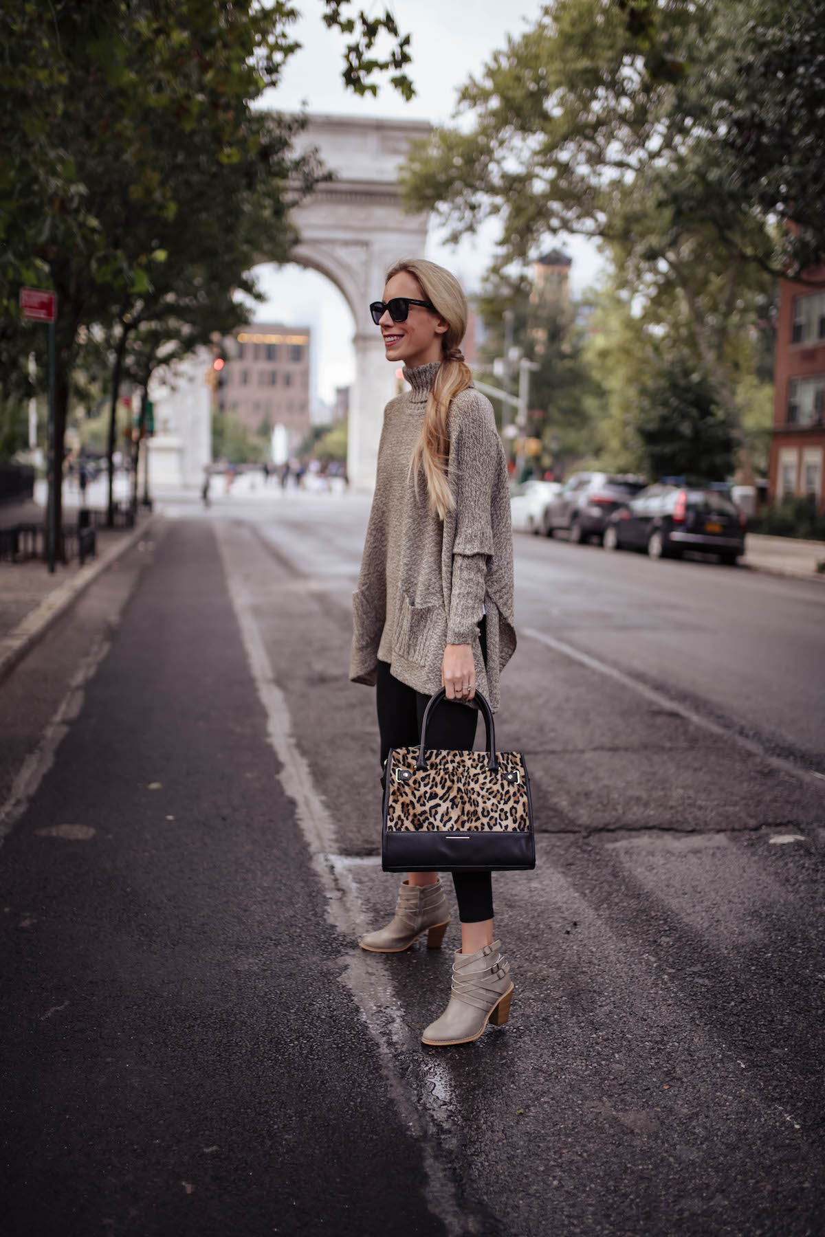 Time & Tru Leopard Satchel