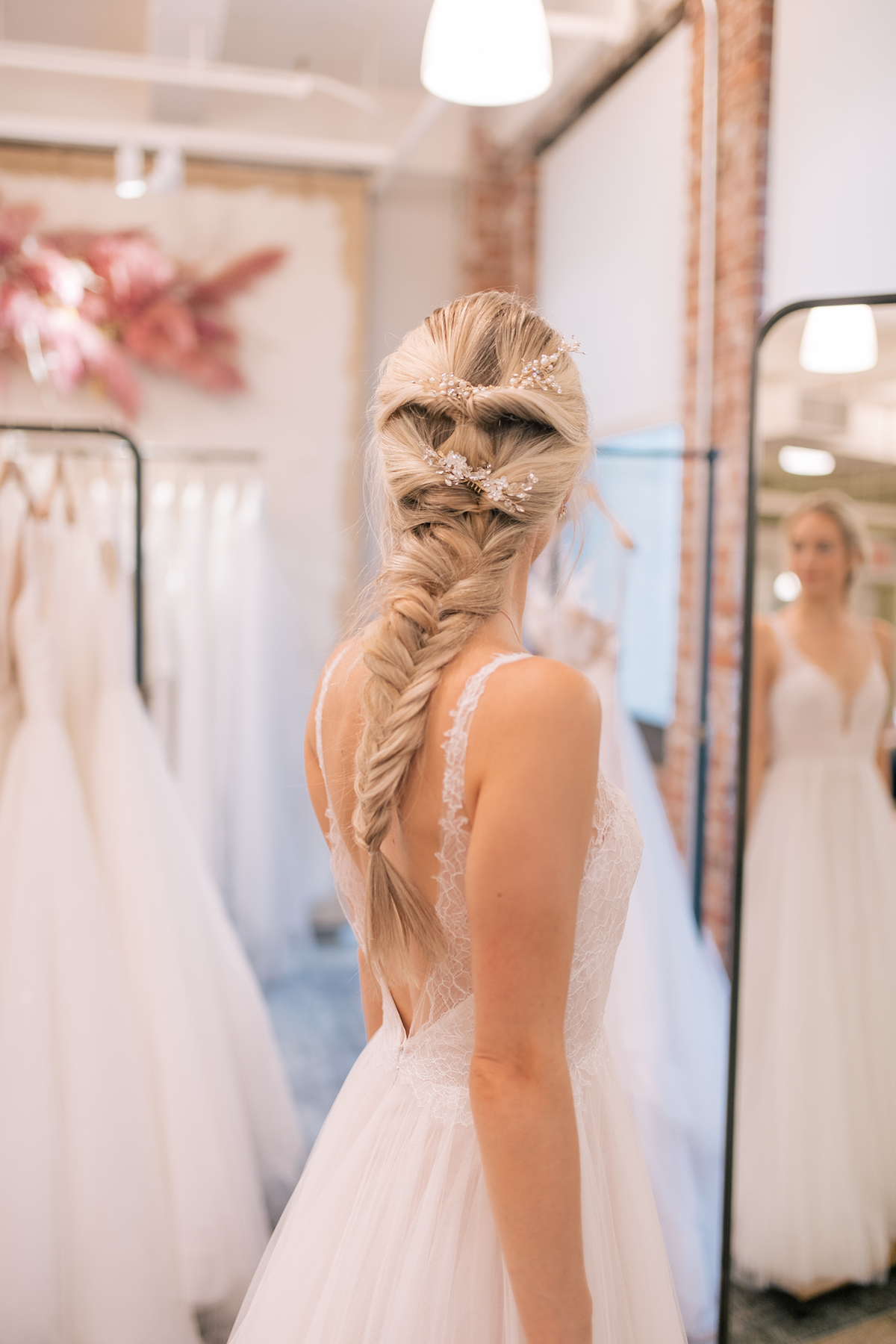 Fishtail Braid Wedding Hairstyle