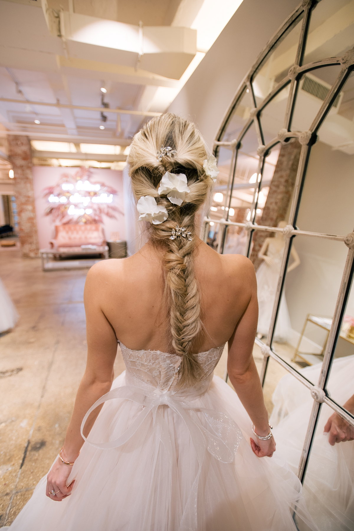 Fishtail Braid Wedding Hairstyle