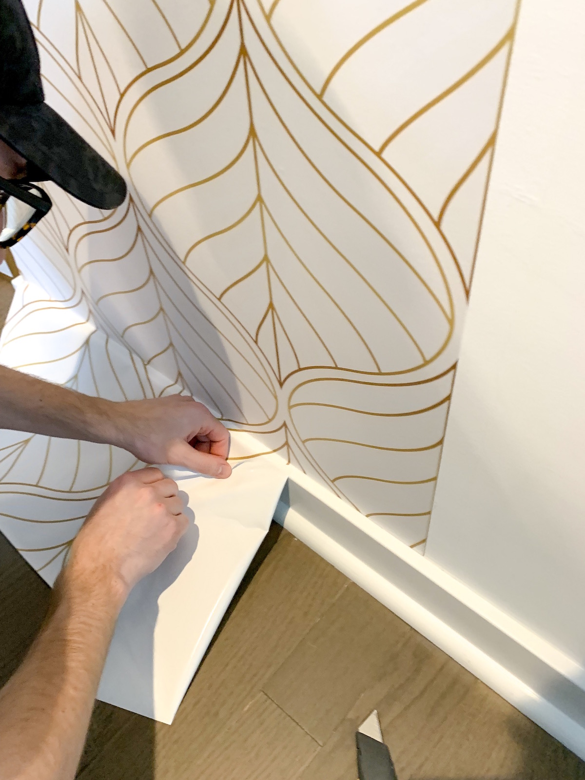 DIY Accent Wall | How To Apply Temporary Wallpaper In A Rental