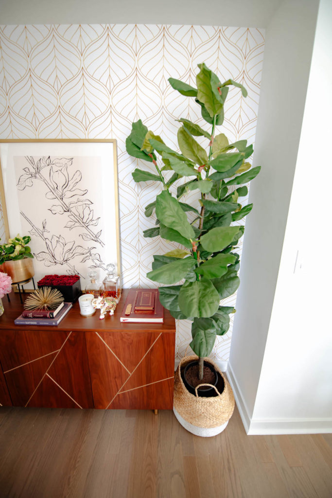 DIY Accent Wall How To Apply Temporary Wallpaper In A Rental