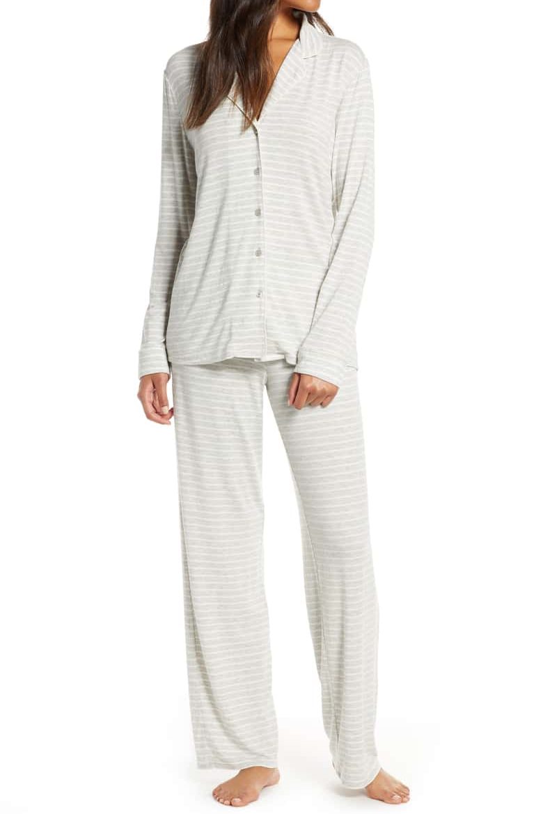 Nordstrom Lingerie Moonlight Button-Up PJ Set