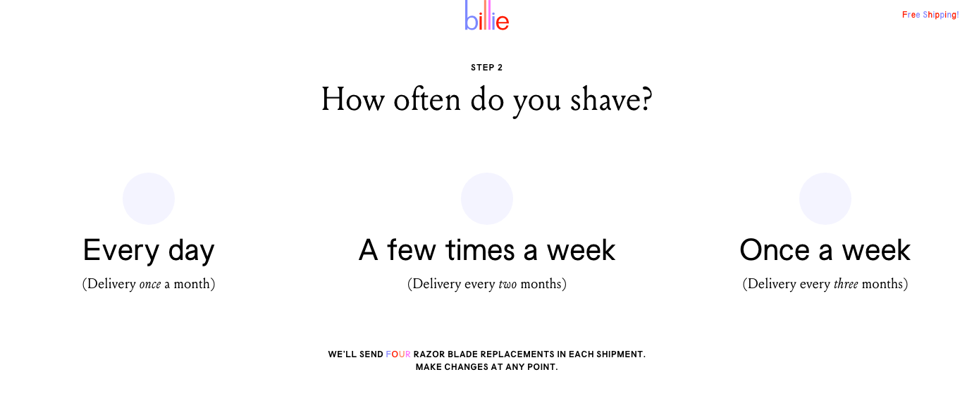 Billie Razor Subscription