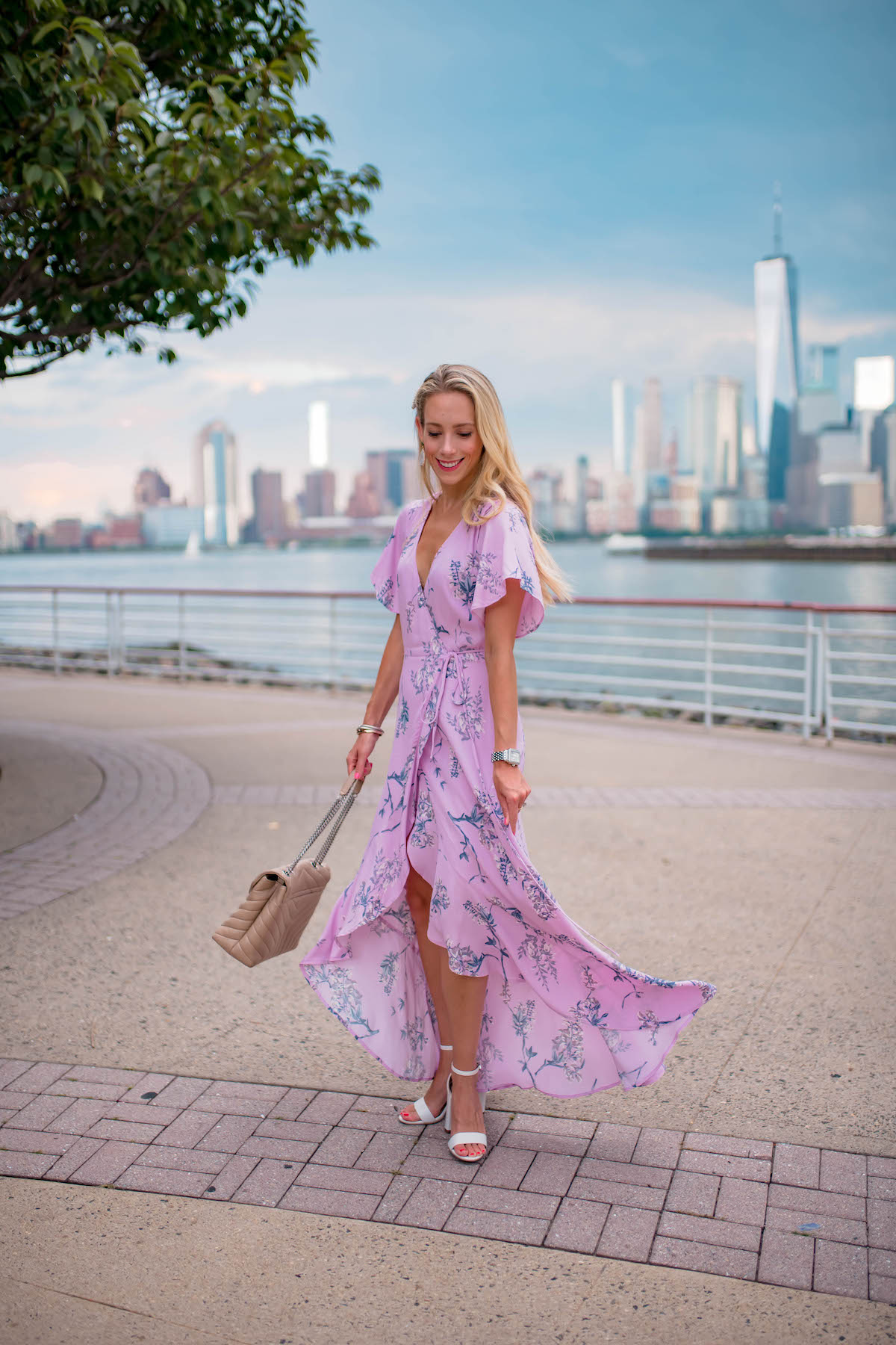 lavender wedding guest dress