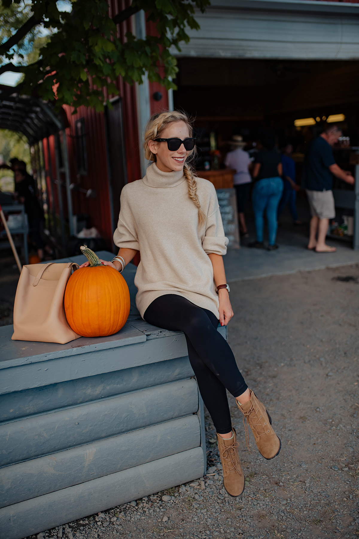 Free People Beige Tunic Sweater