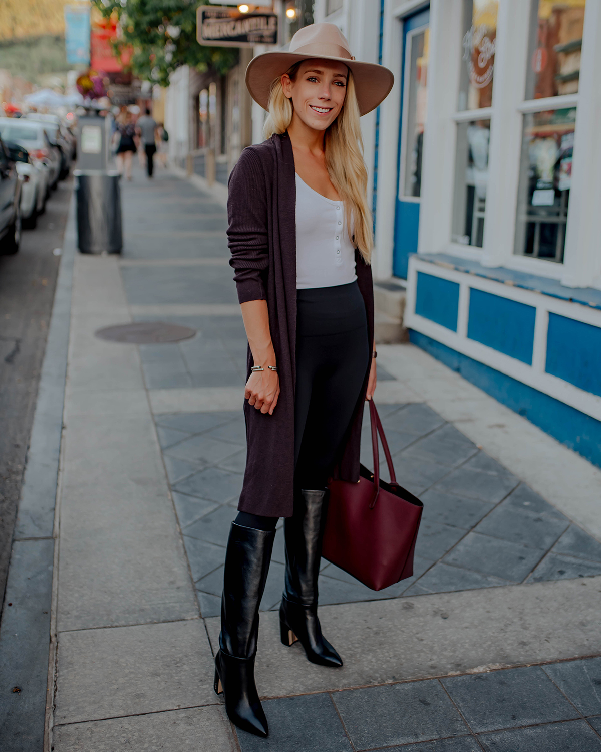 Long Purple Cardigan