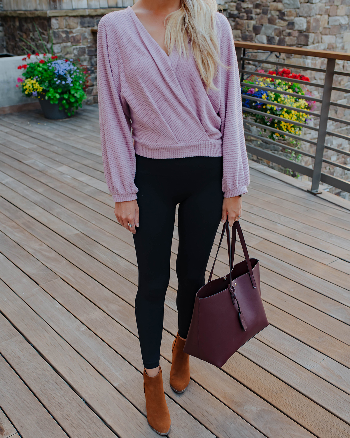 Purple Wrap Sweater