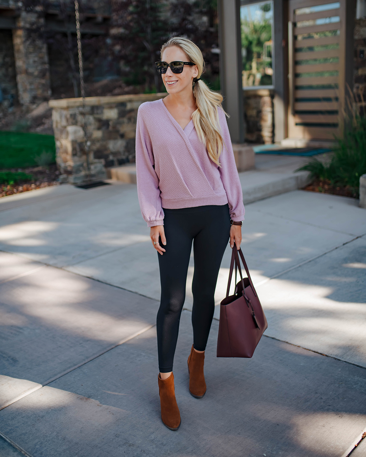 Purple Wrap Sweater