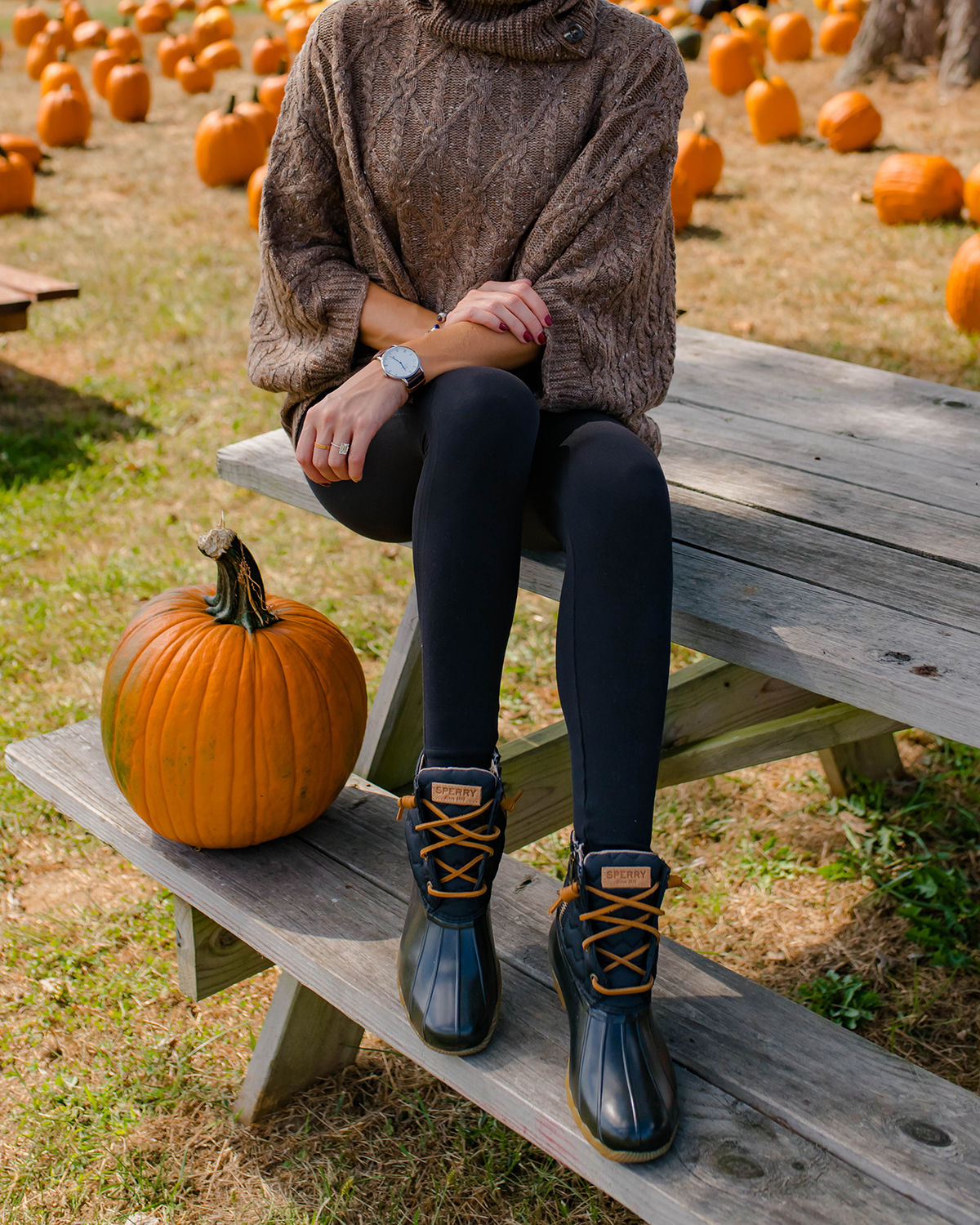 all black sperry duck boots