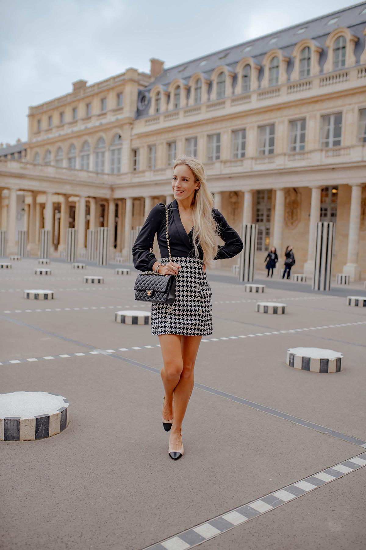 Black Houndstooth Dress