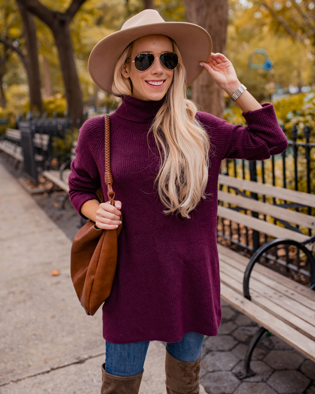 Purple Tunic Sweater