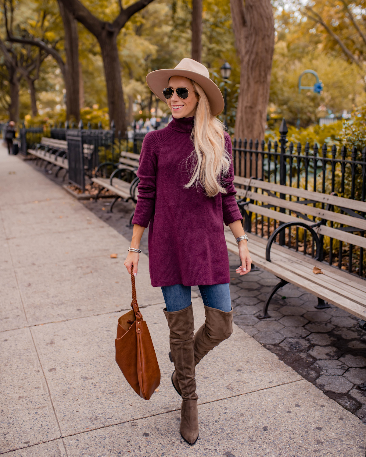 Purple Tunic Sweater