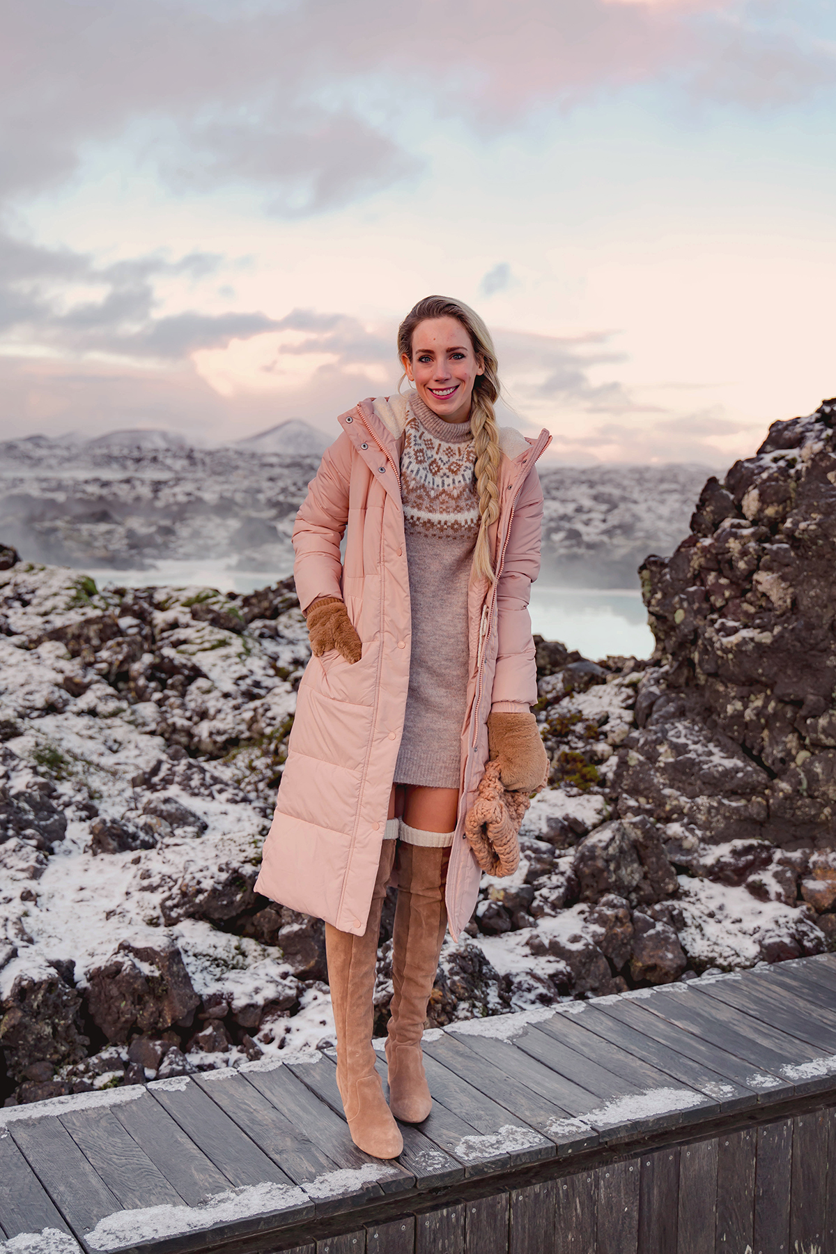 Abercrombie Pink Puffer Coat