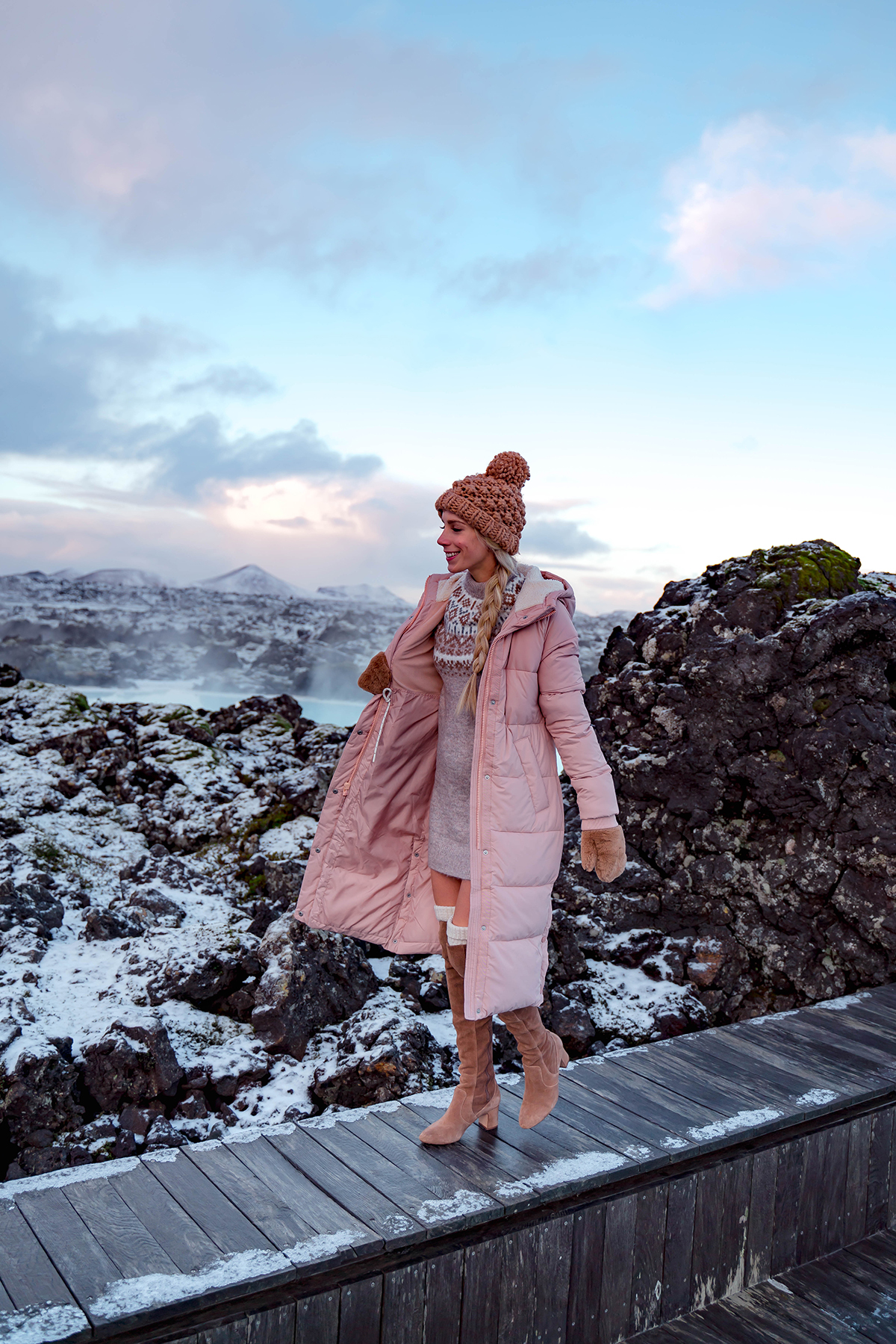 Abercrombie Pink Puffer Coat