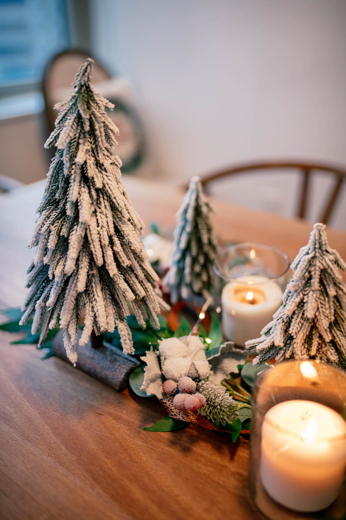 DIY Holiday Greenery Table Runner Garland