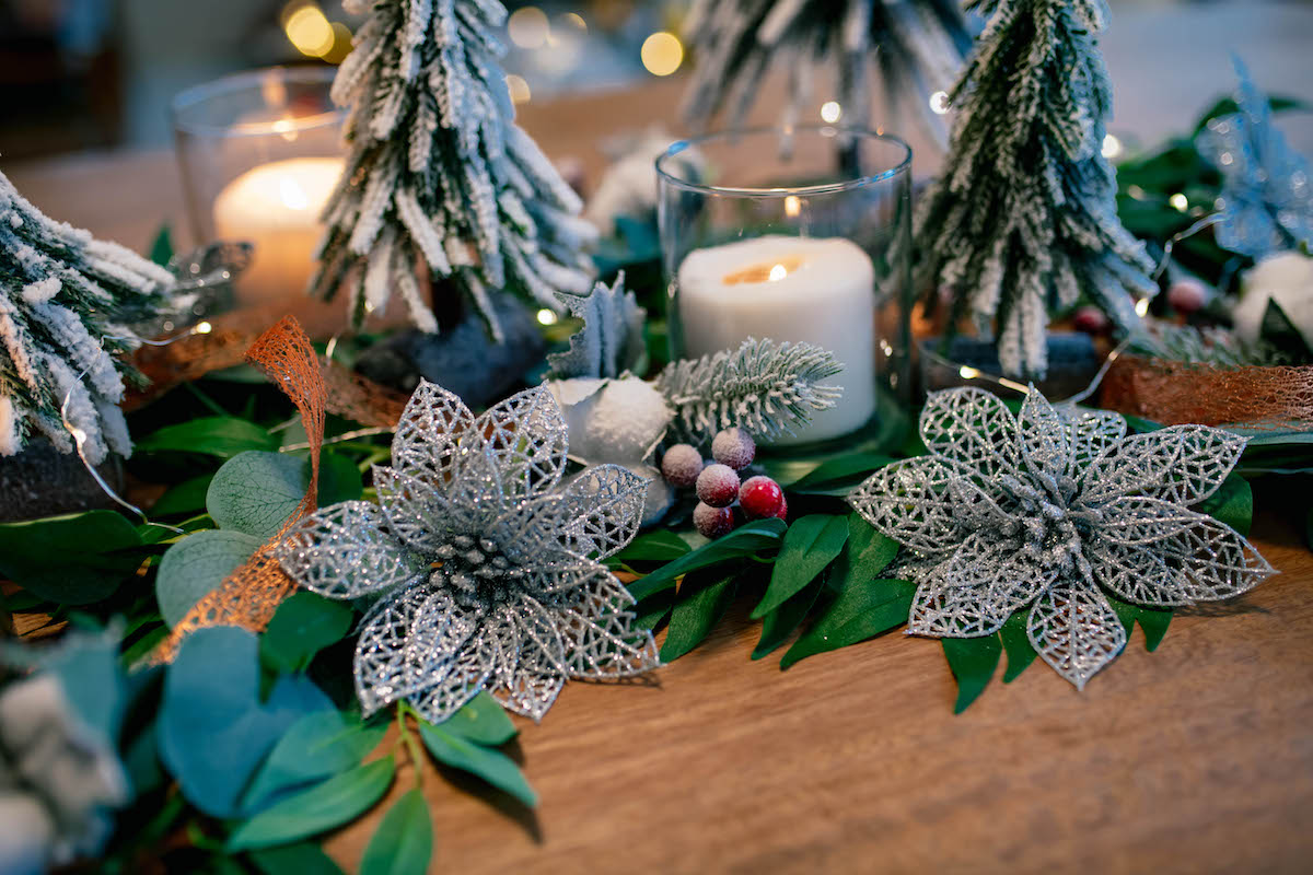 DIY Holiday Greenery Table Runner Garland