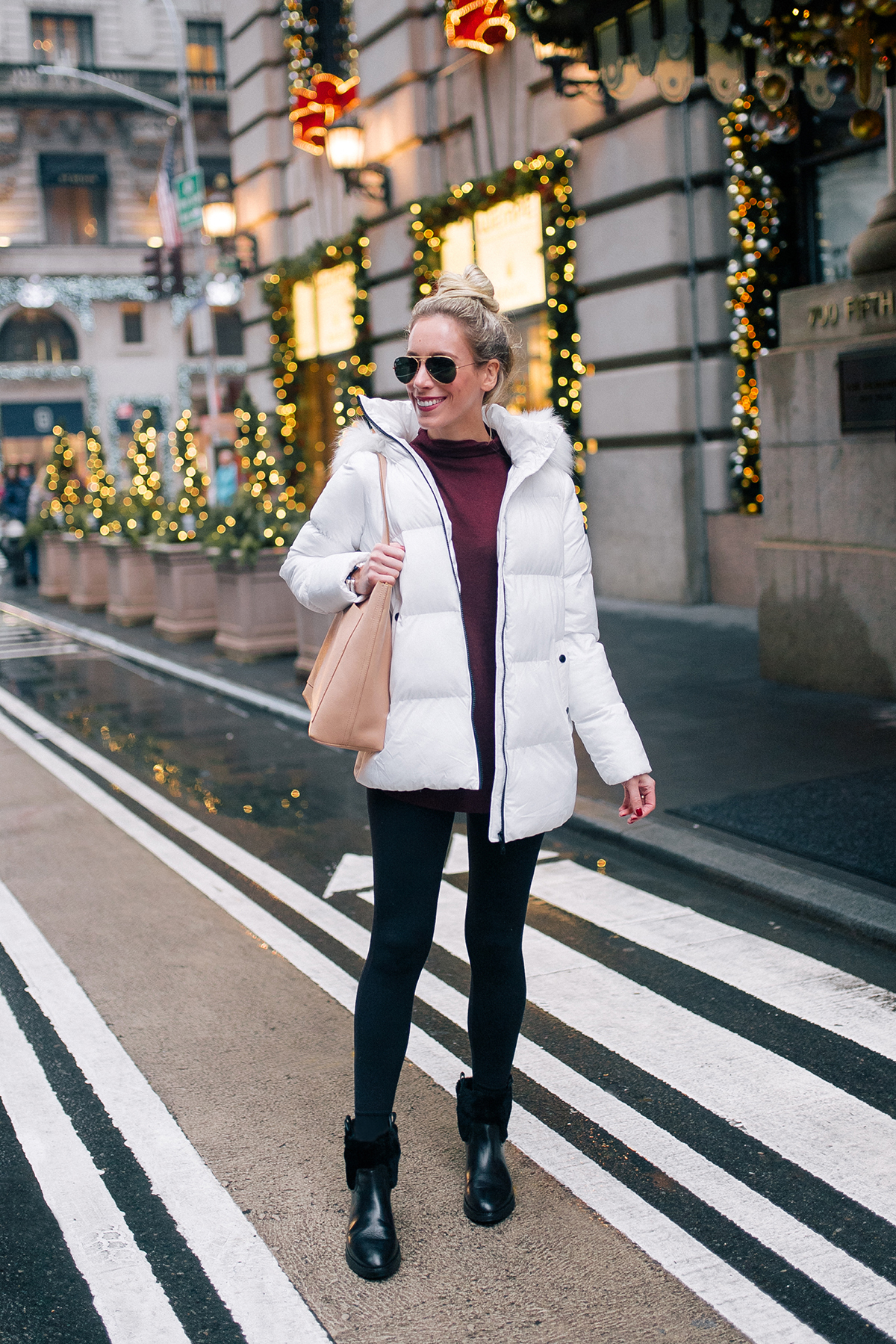 White Puffer Coat