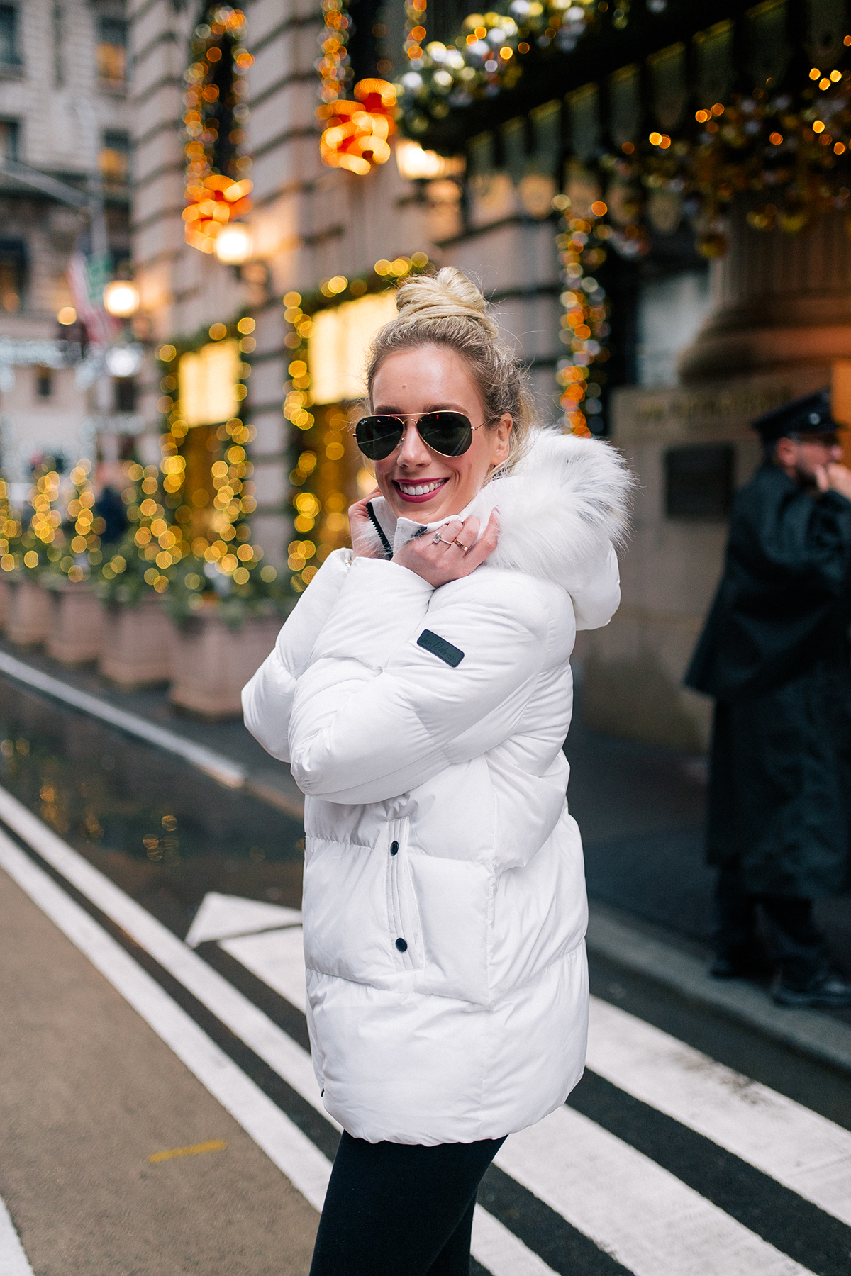 White cheap coat puffer