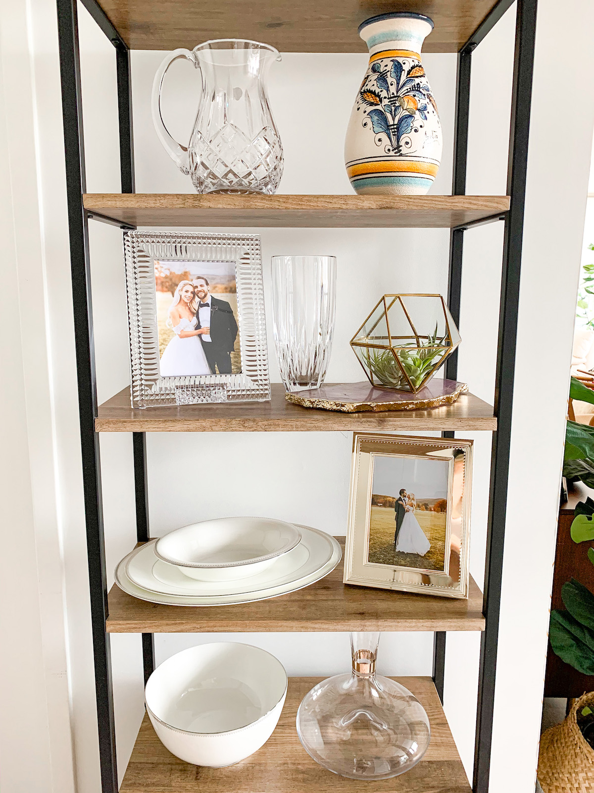 Entryway Bookcase Decor and Organization