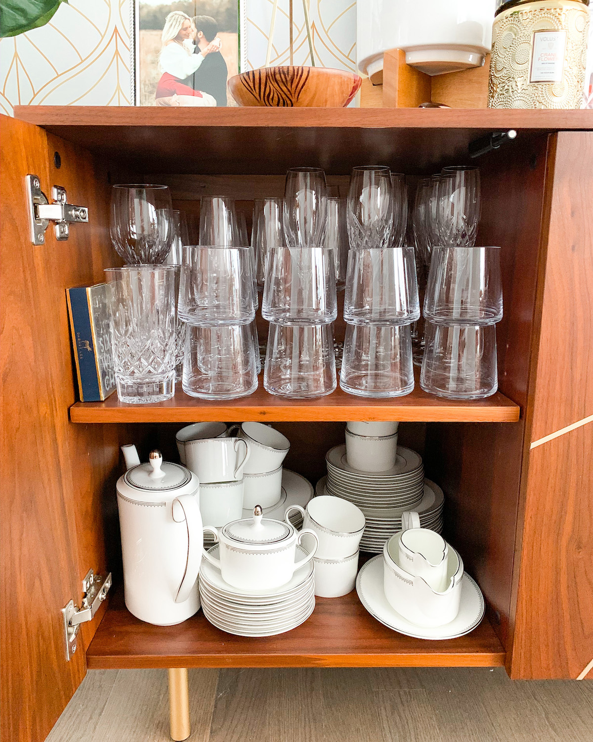 Formal Glassware Storage and Organization