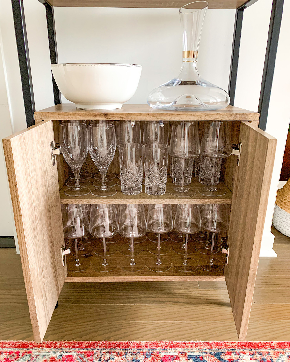 Formal Glassware Storage and Organization