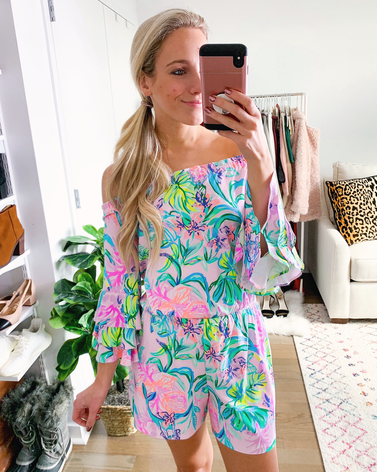 Lilly Pulitzer Calla Off-The-Shoulder Romper