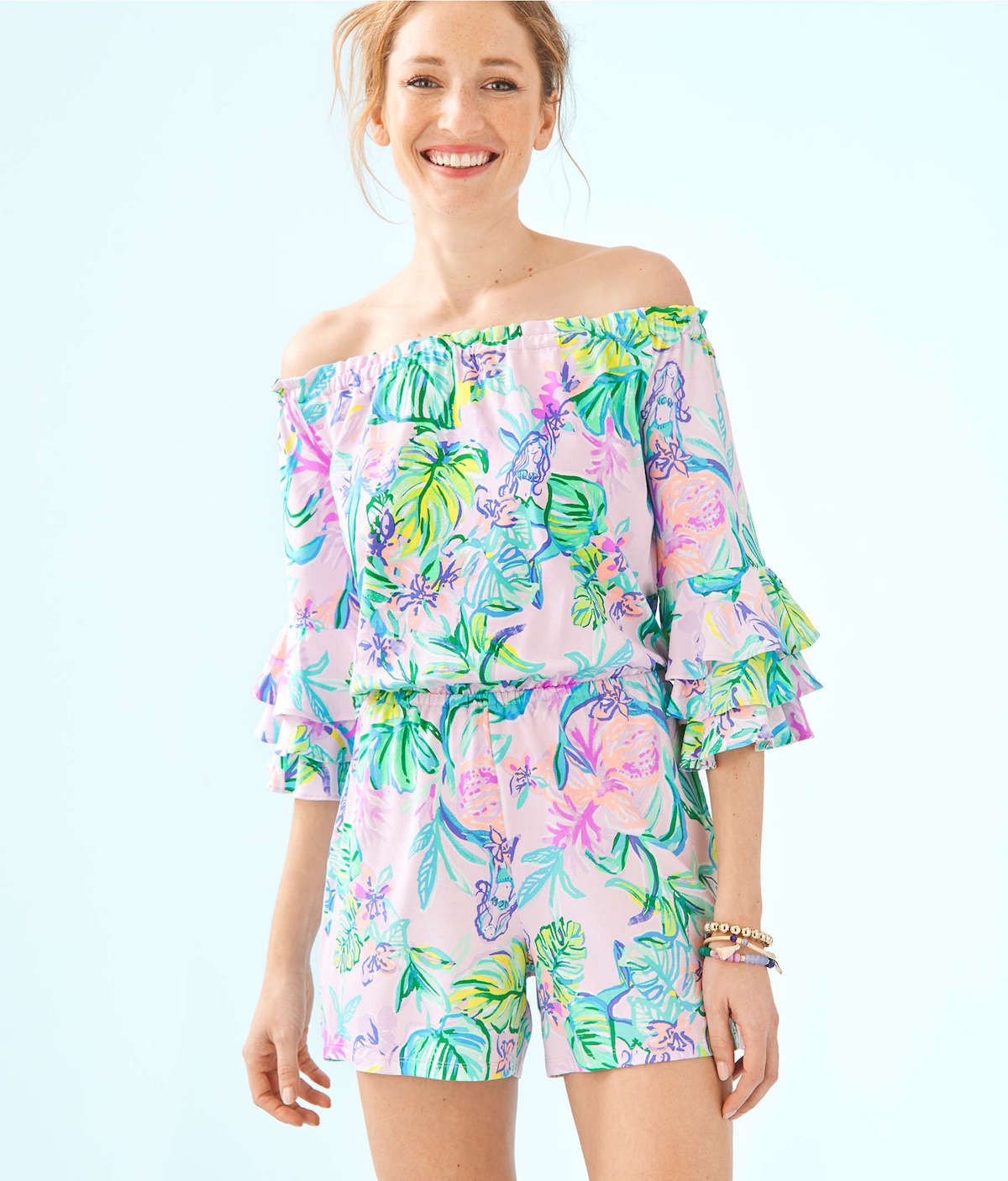 Lilly Pulitzer Calla Off-The-Shoulder Romper