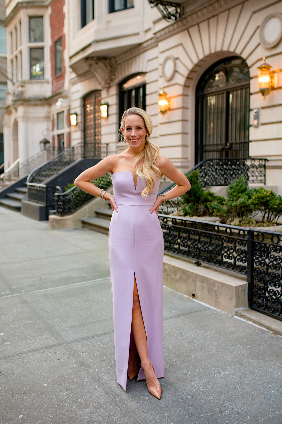 Bcbg pink sale gown