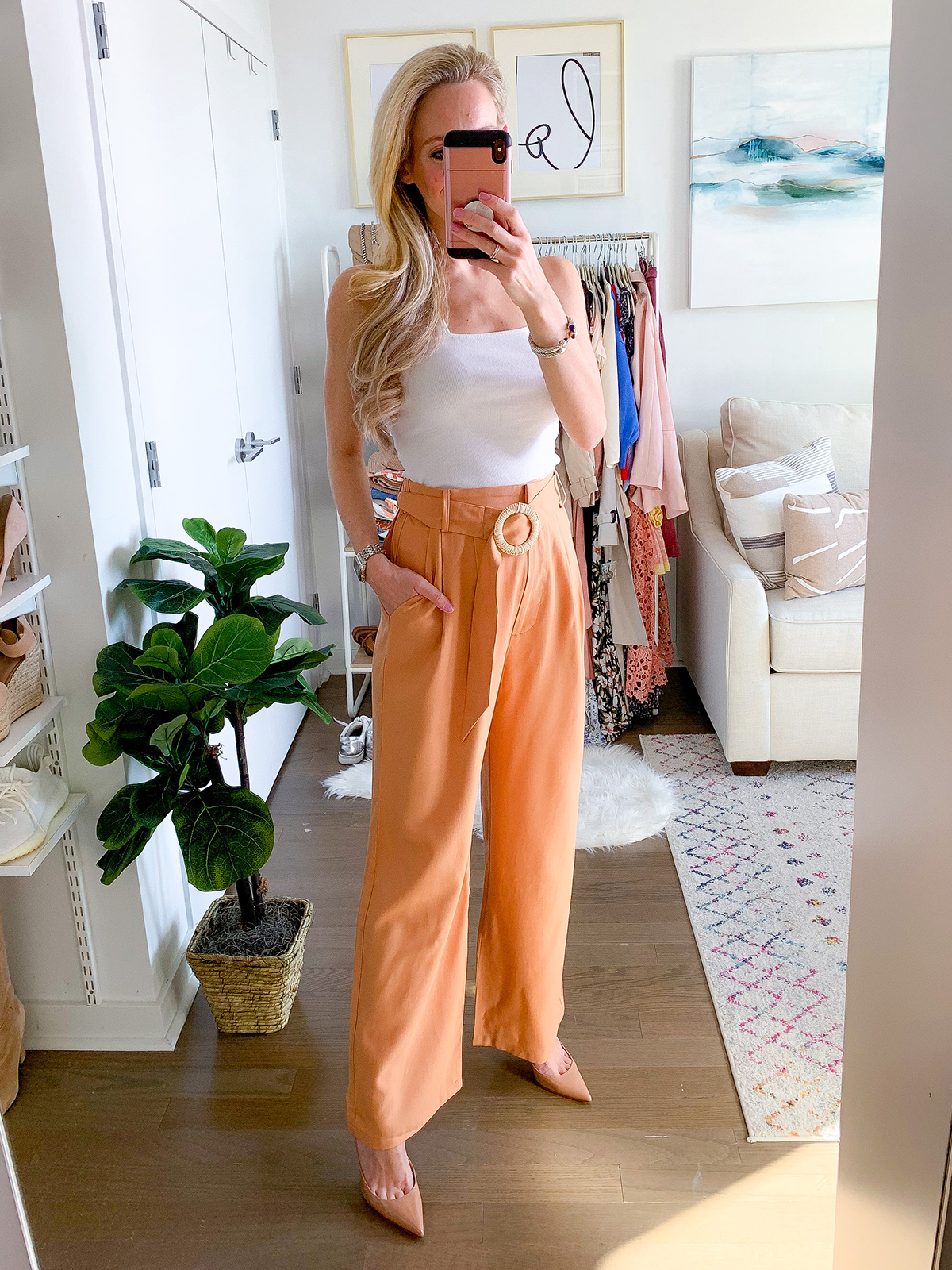 Anthropologie Belted Pants